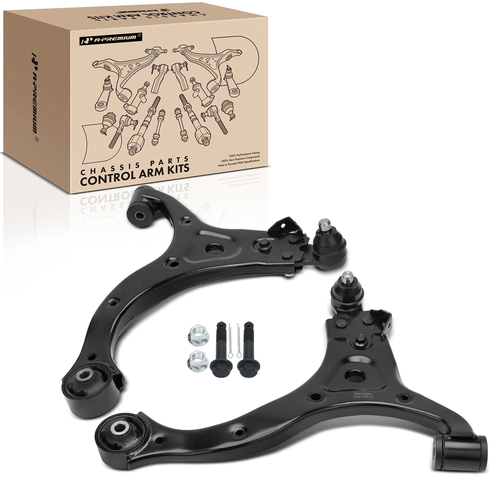 2006-2014 Kia Sedona 2pc Control Arm and Ball Joint Kit, Front Lower with Ball Joint A-Premium APCA6522