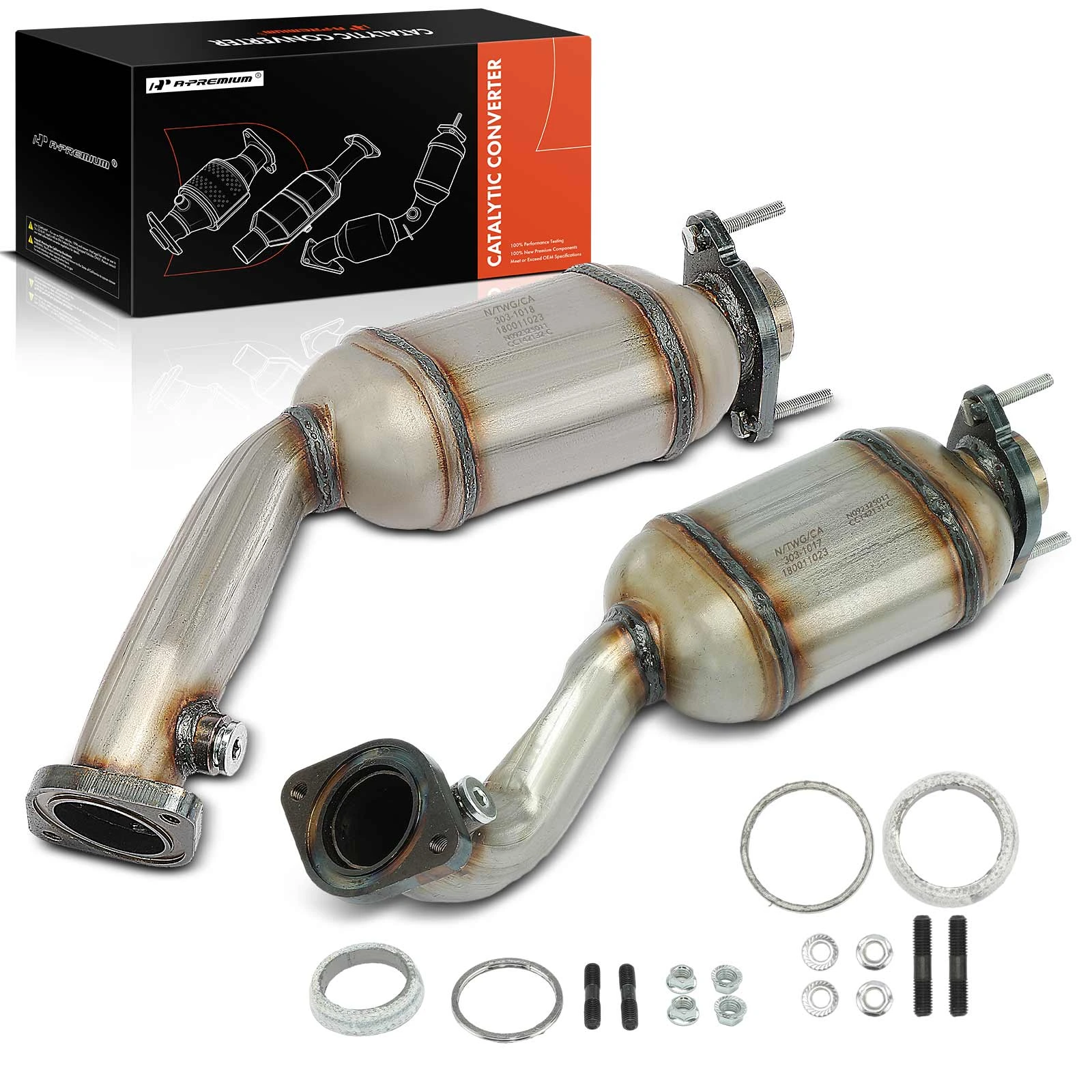 2 Pcs Left & Right Catalytic Converter