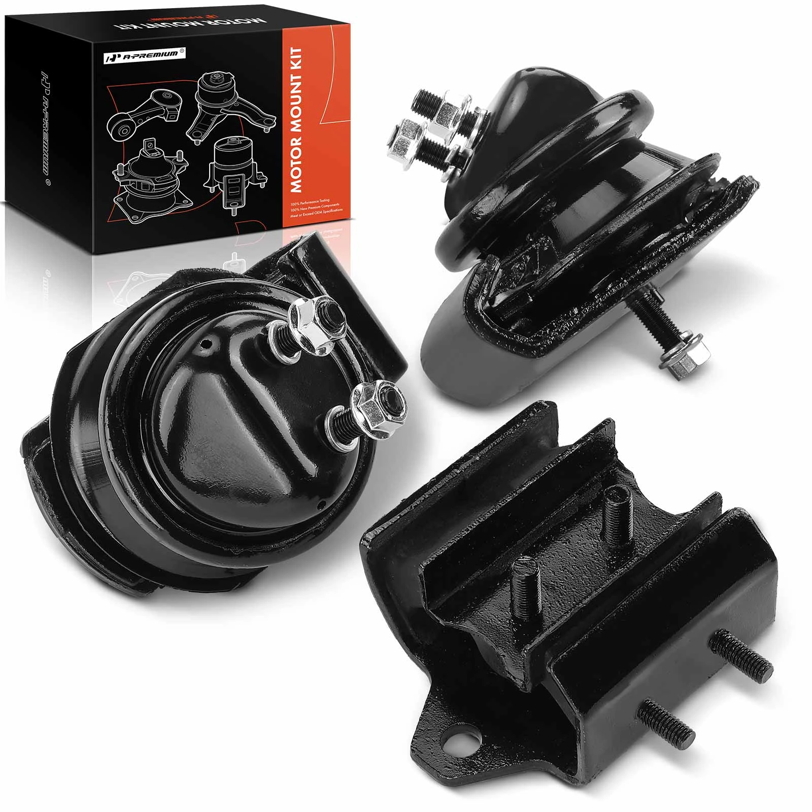 3 Pcs Engine Motor & Transmission & Mount