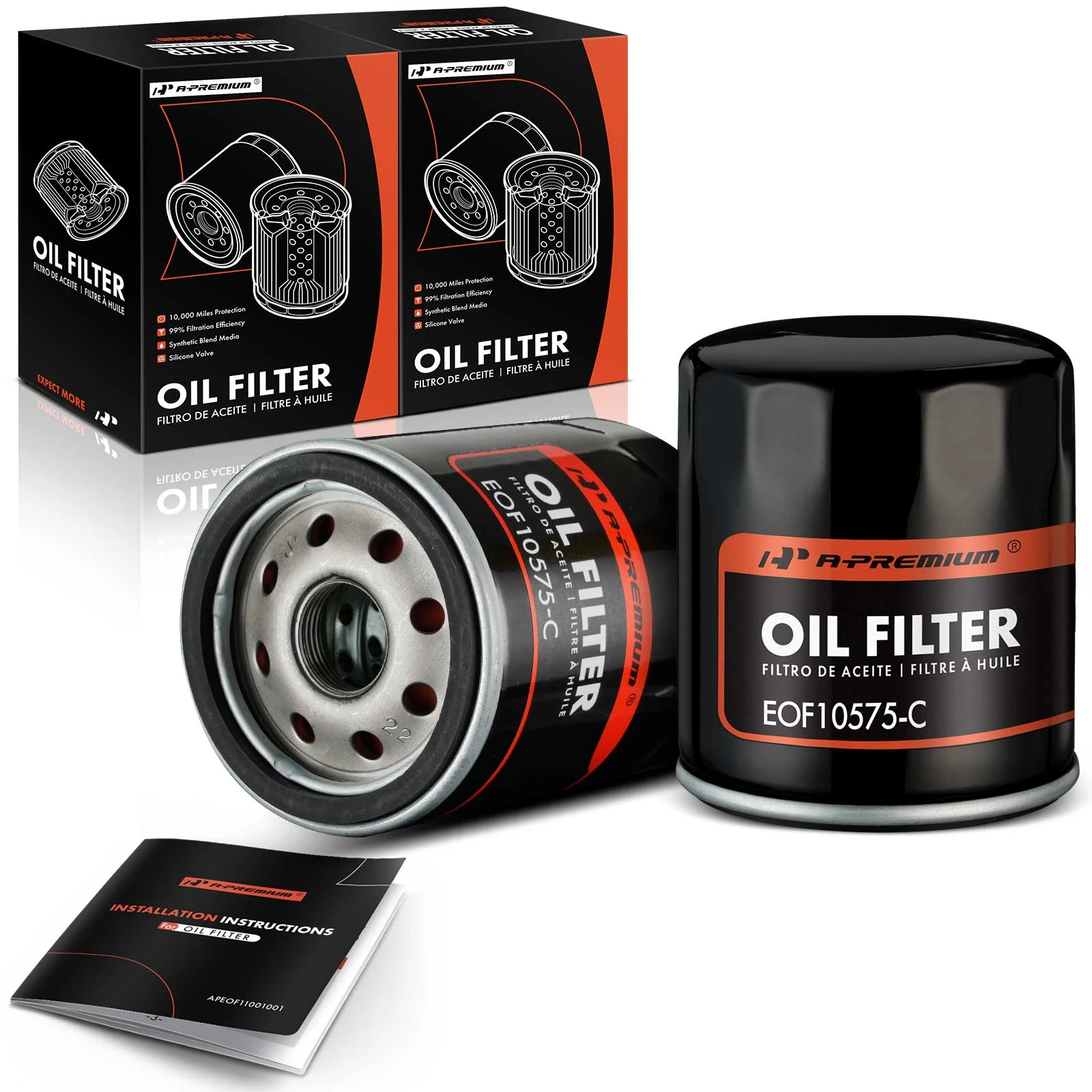 2 Pcs Engine Oil Filter