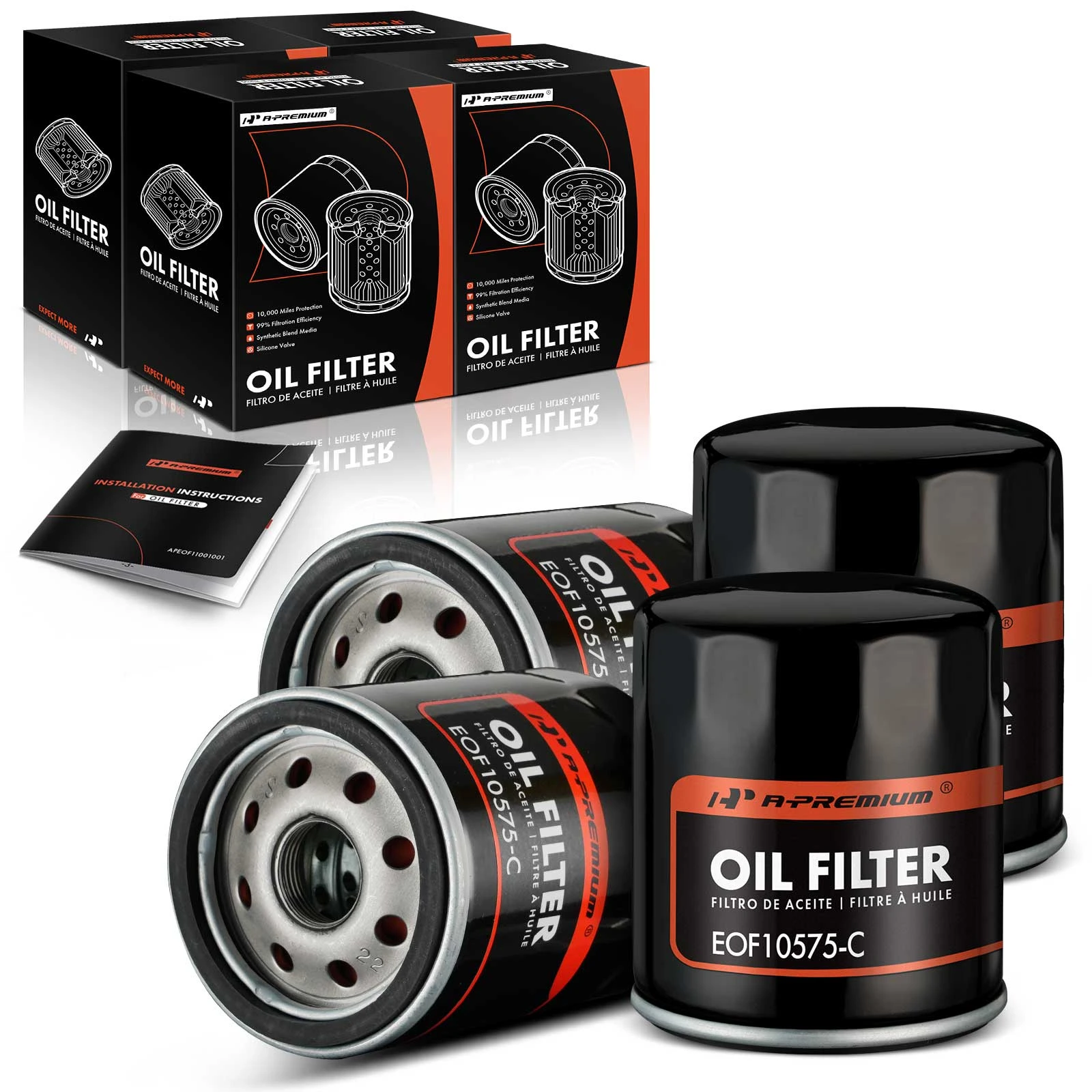4 Pcs Engine Oil Filter