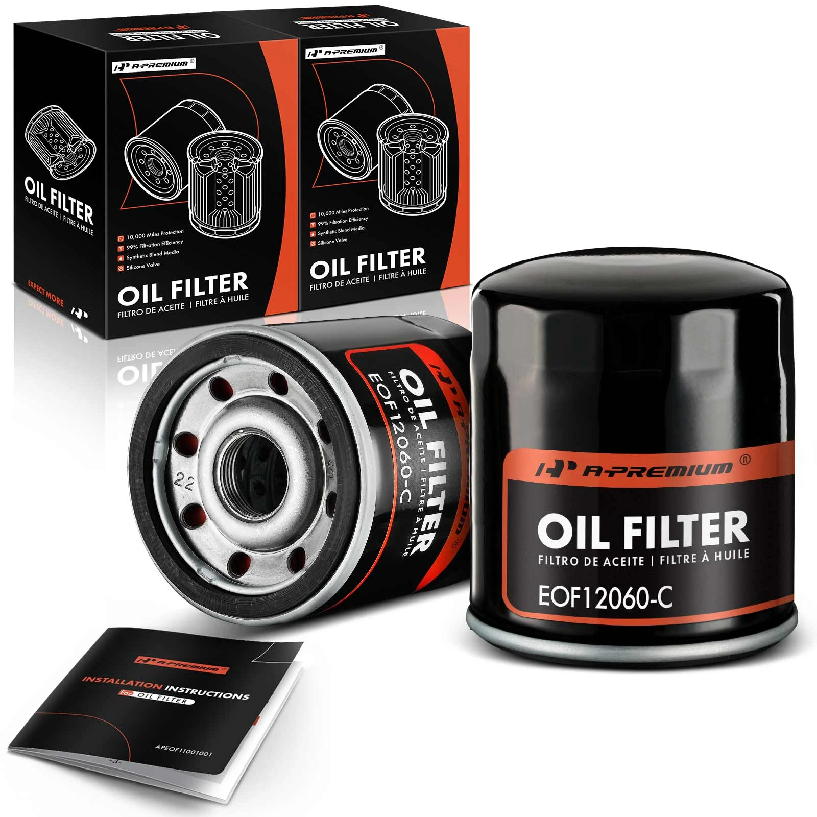 2 Pcs Engine Oil Filter