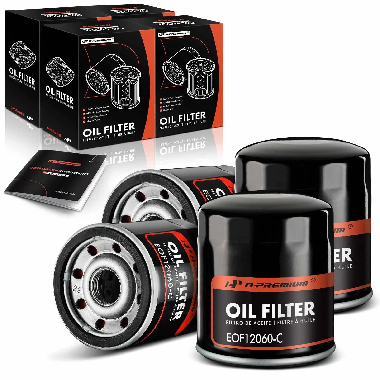 4 Pcs Engine Oil Filter for 2012 Chevrolet Captiva Sport
