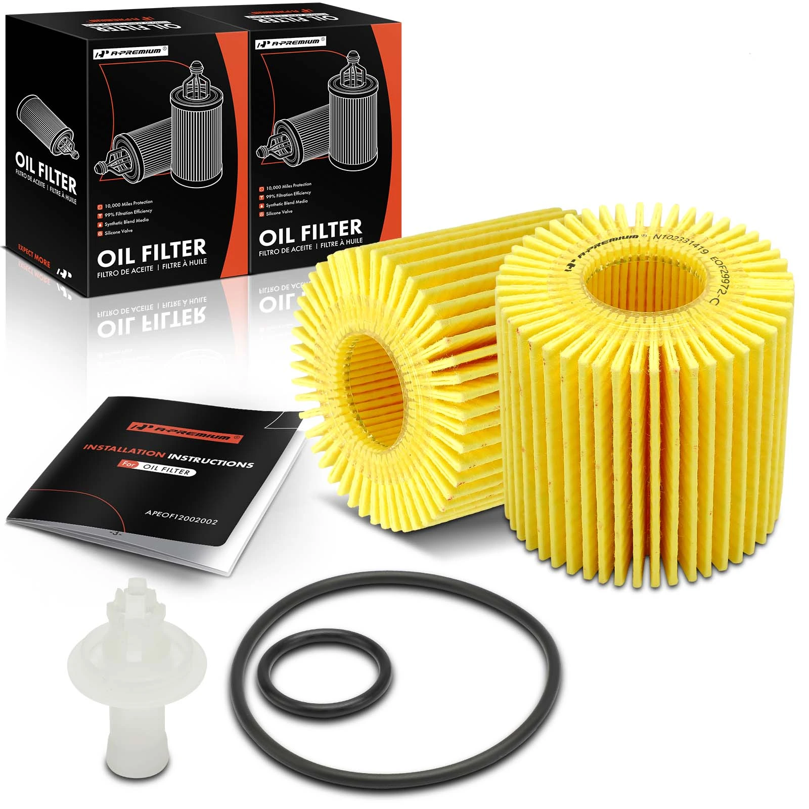 2 Pcs Engine Oil Filter for 2011-2016 Scion tC