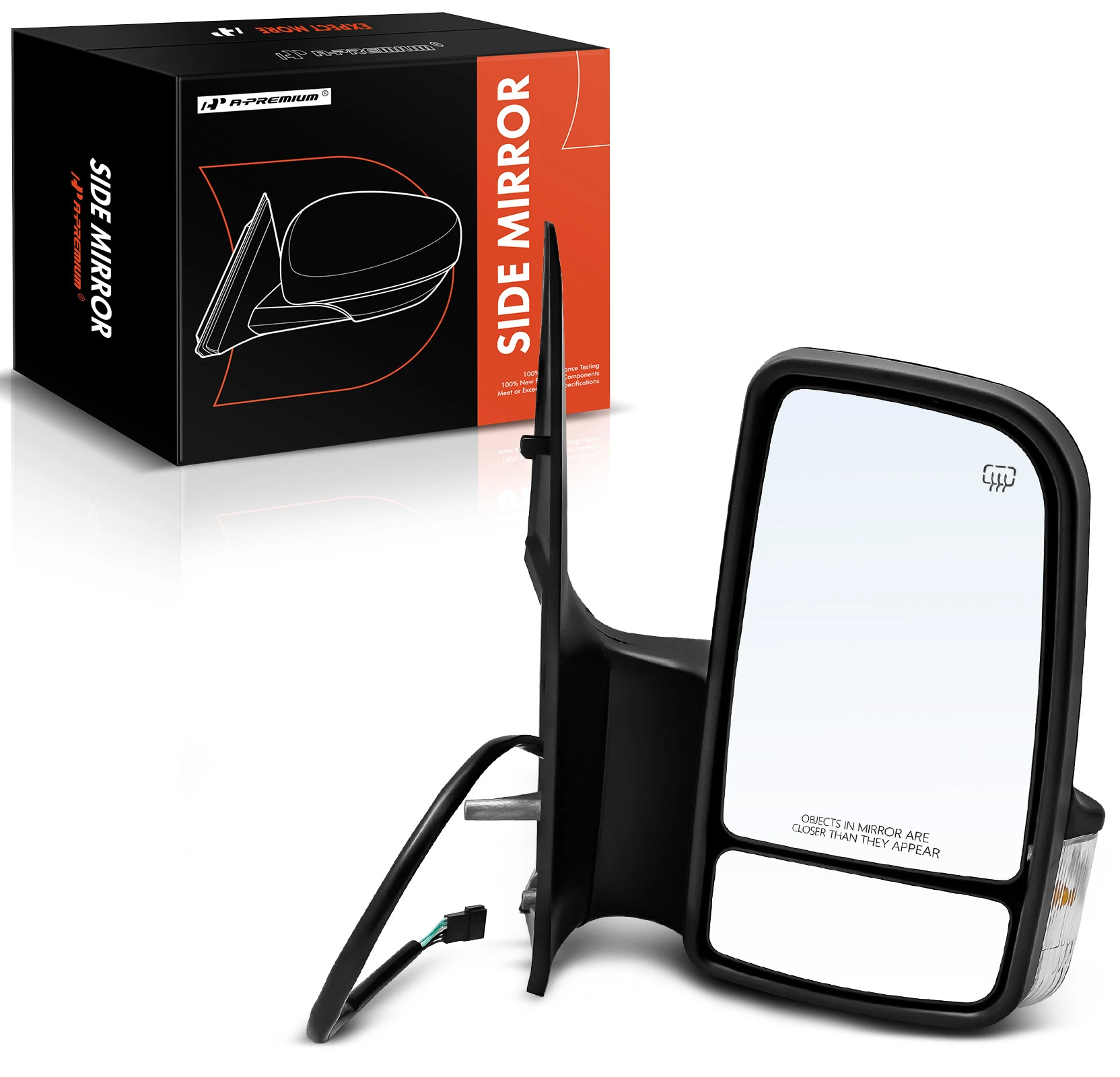 Passenger Black Power Heated Mirror Assembly