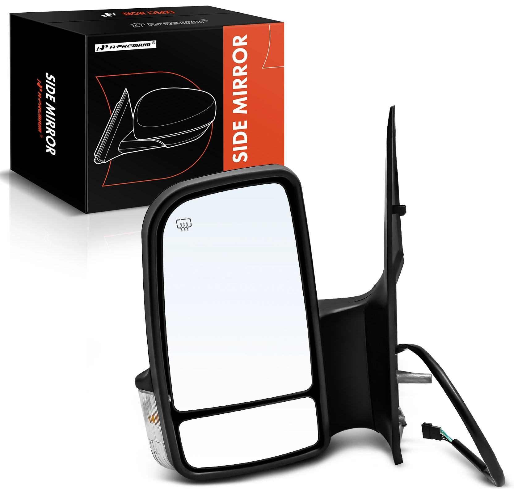 Driver Black Power Heated Mirror Assembly
