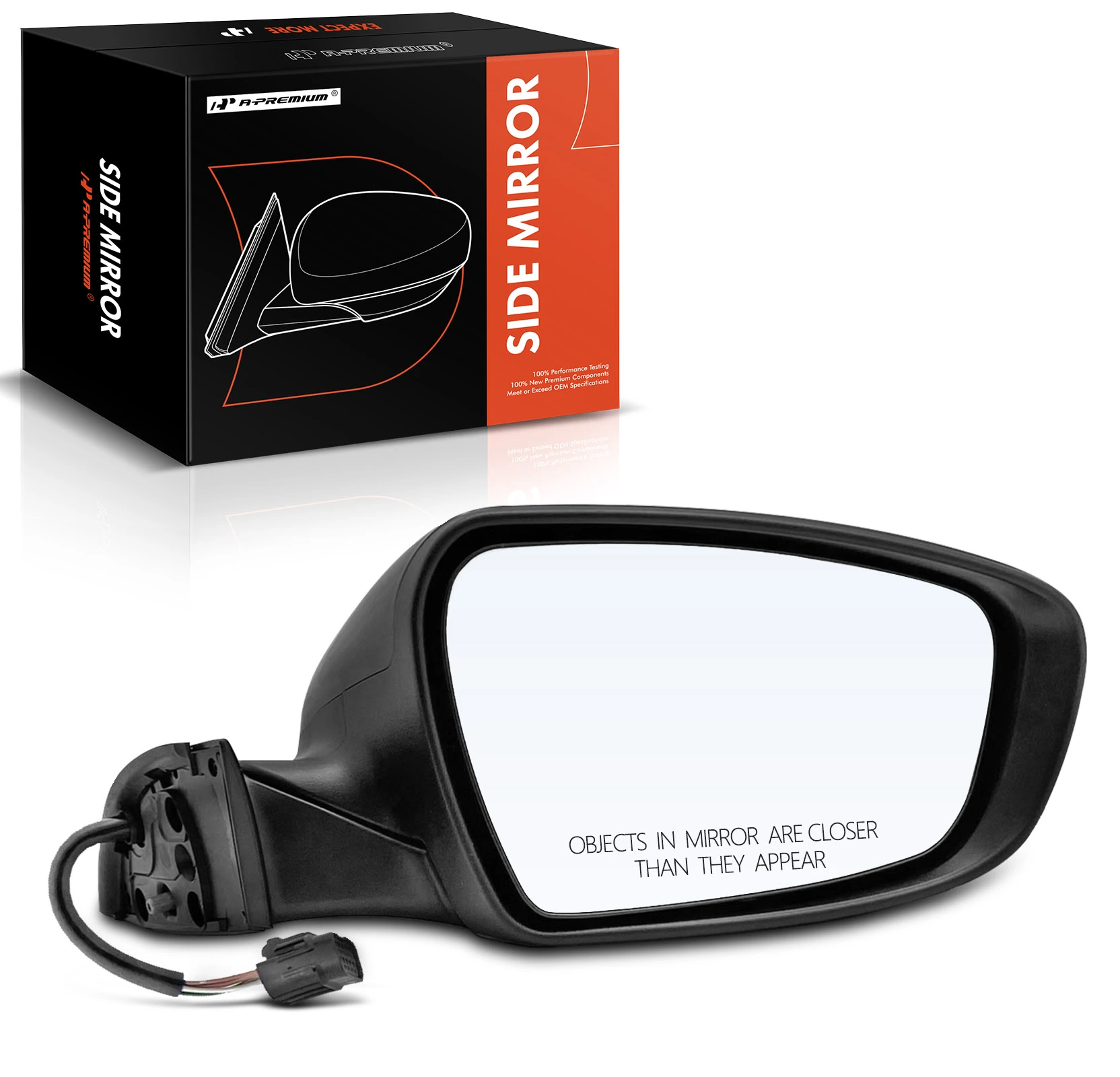 Passenger Black Power Heated Mirror Assembly