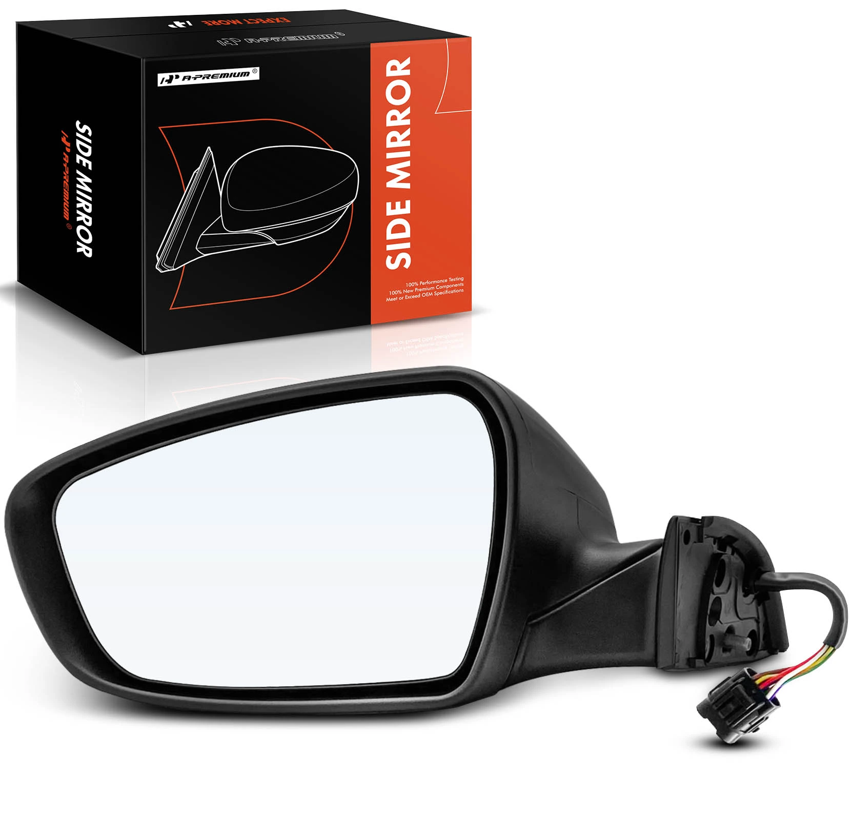 Driver Black Power Heated Mirror Assembly