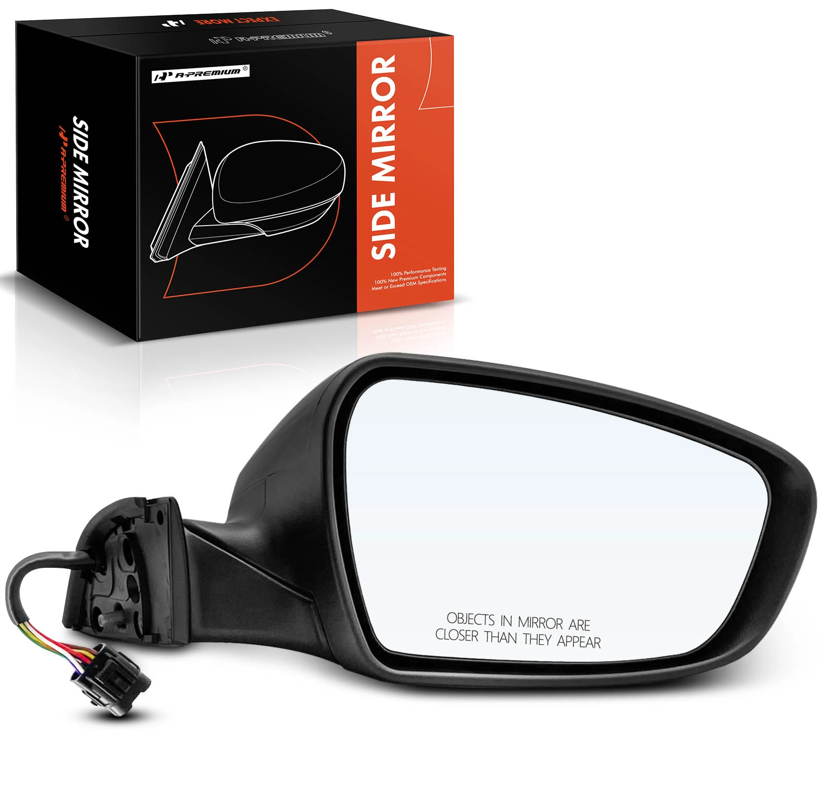 Passenger Black Power Heated Mirror Assembly