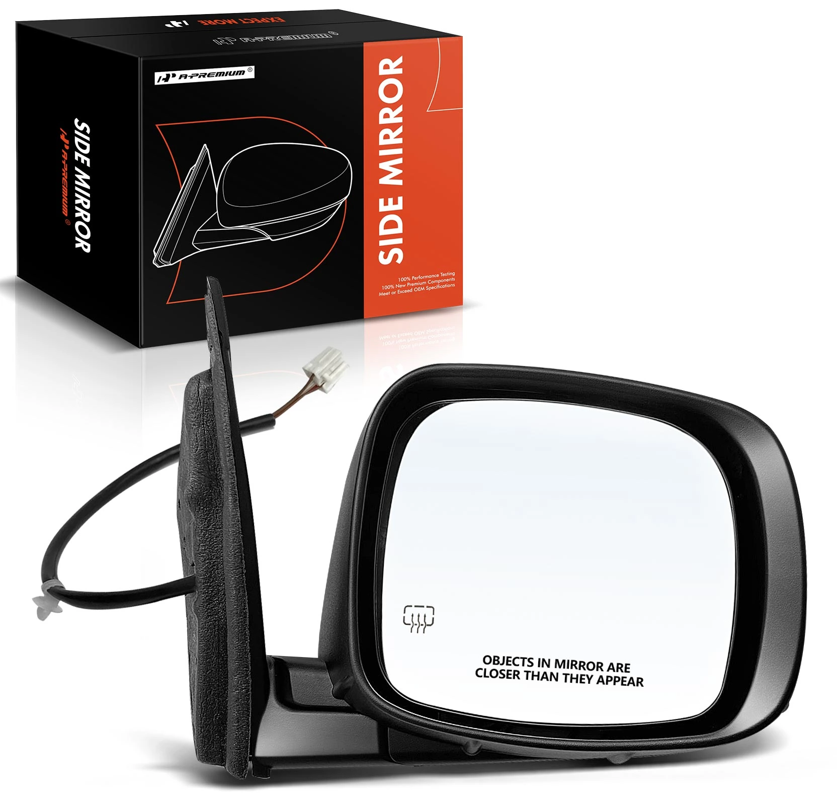 Passenger Black Power Heated Mirror Assembly