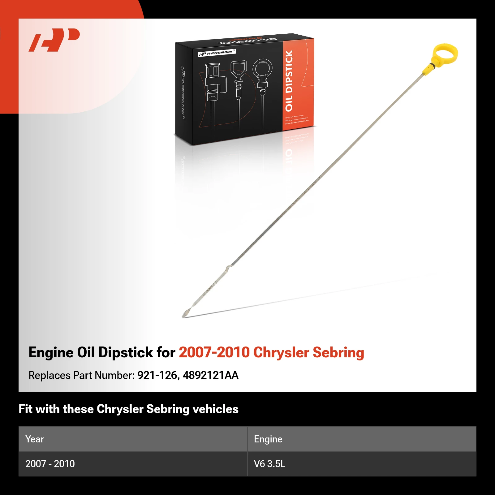 Engine Oil Dipstick for 2007-2010 Chrysler Sebring