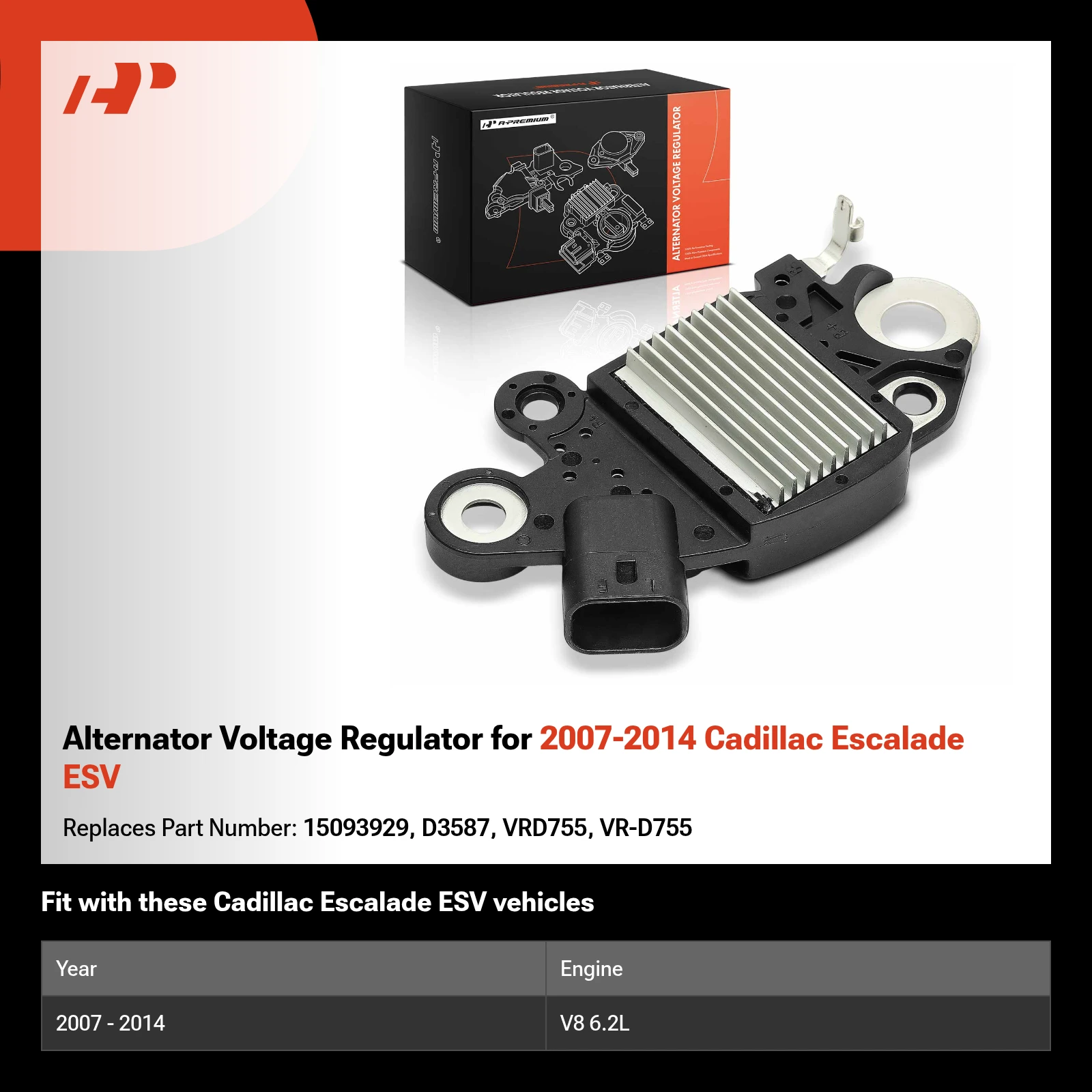 Alternator Voltage Regulator for 2007-2014 Cadillac Escalade ESV