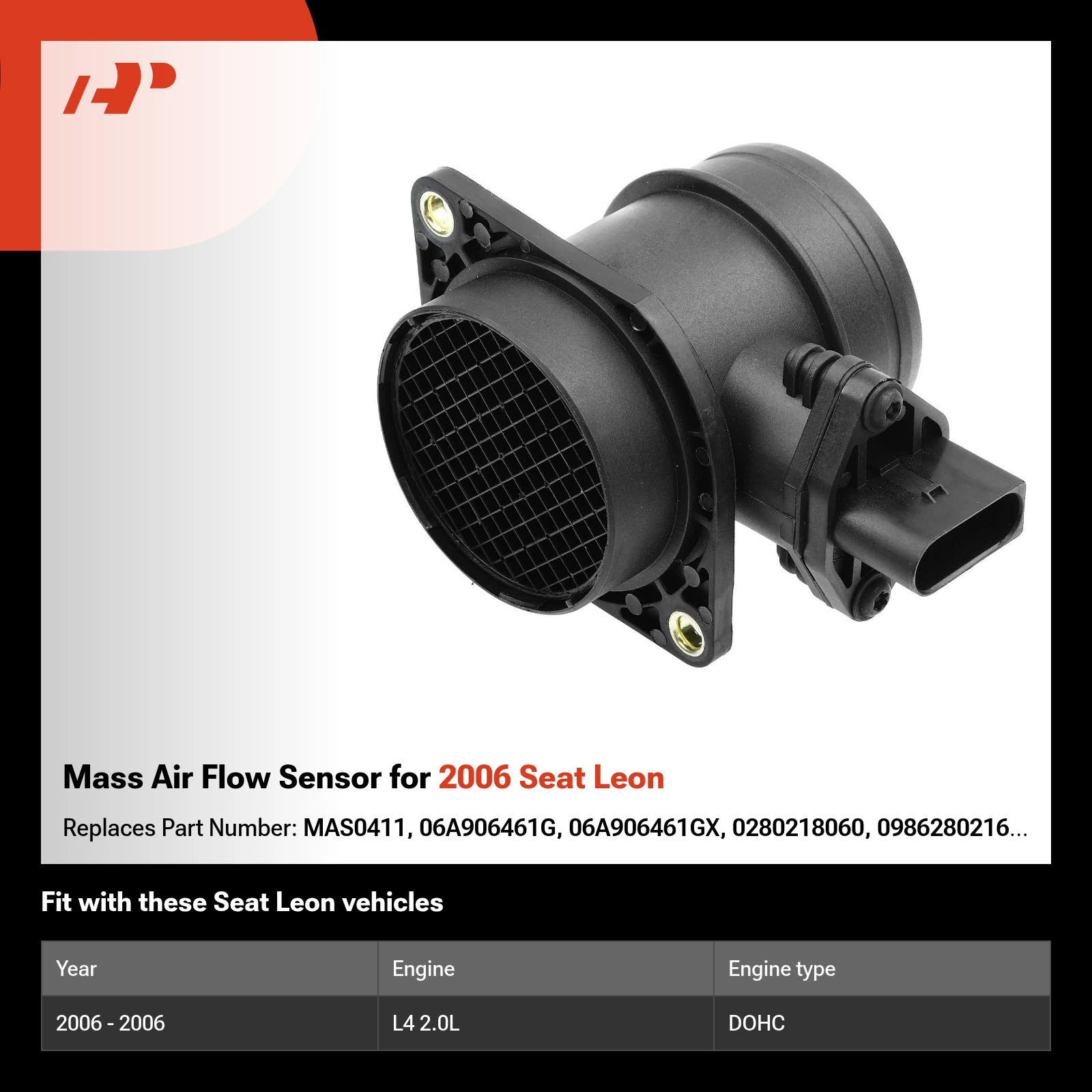 Mass Air Flow Sensor for 2006 Seat Leon