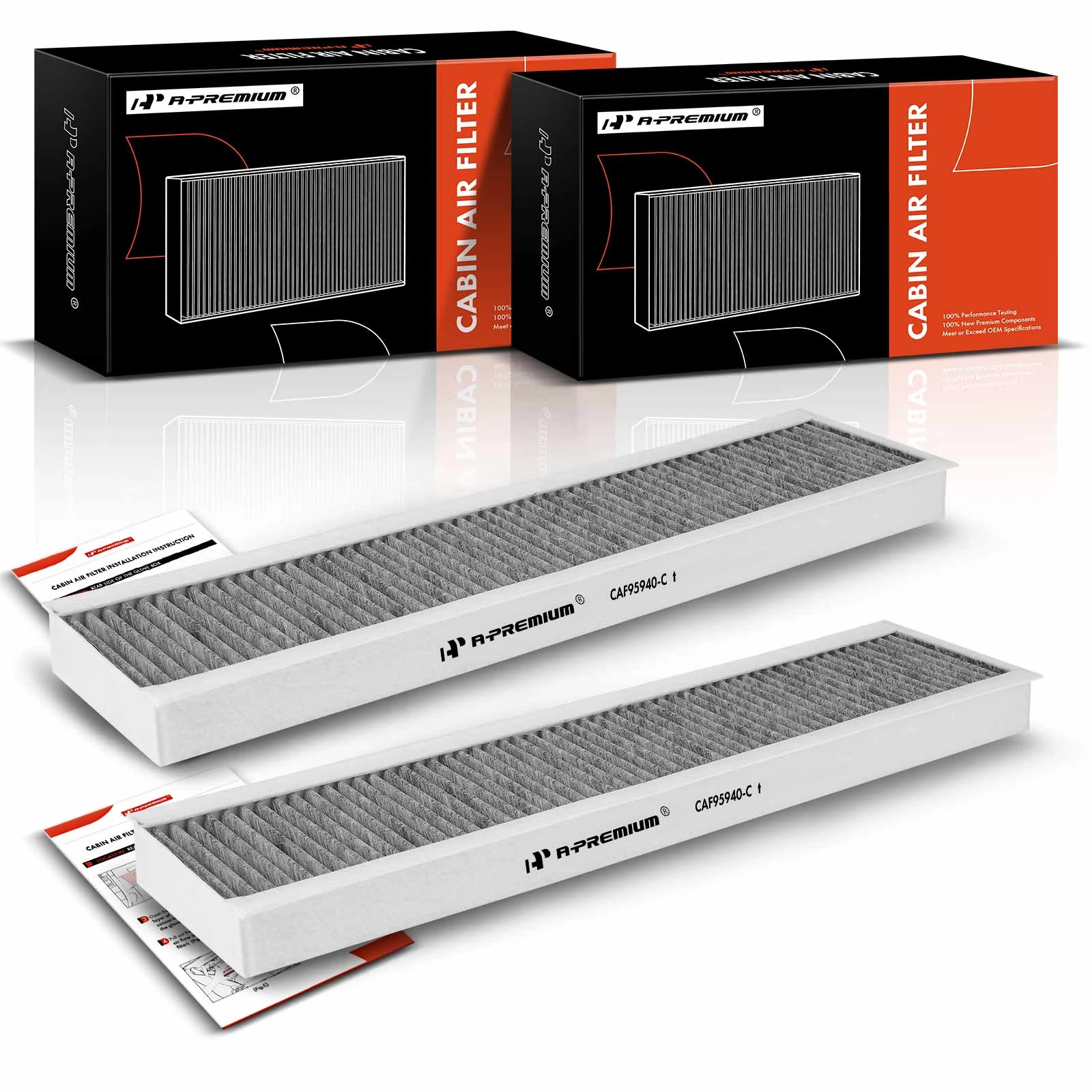 2 Pcs Activated Carbon Cabin Air Filter for 2002-2008 Mini Cooper