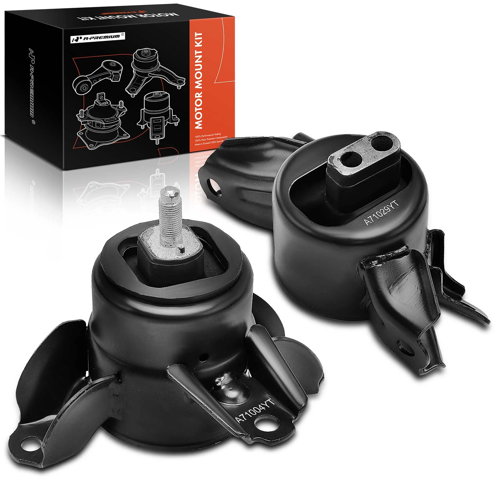 2012-2017 Kia Rio 2-Pc Engine Mount and Transmission Mount Kit Front A-Premium APEM637