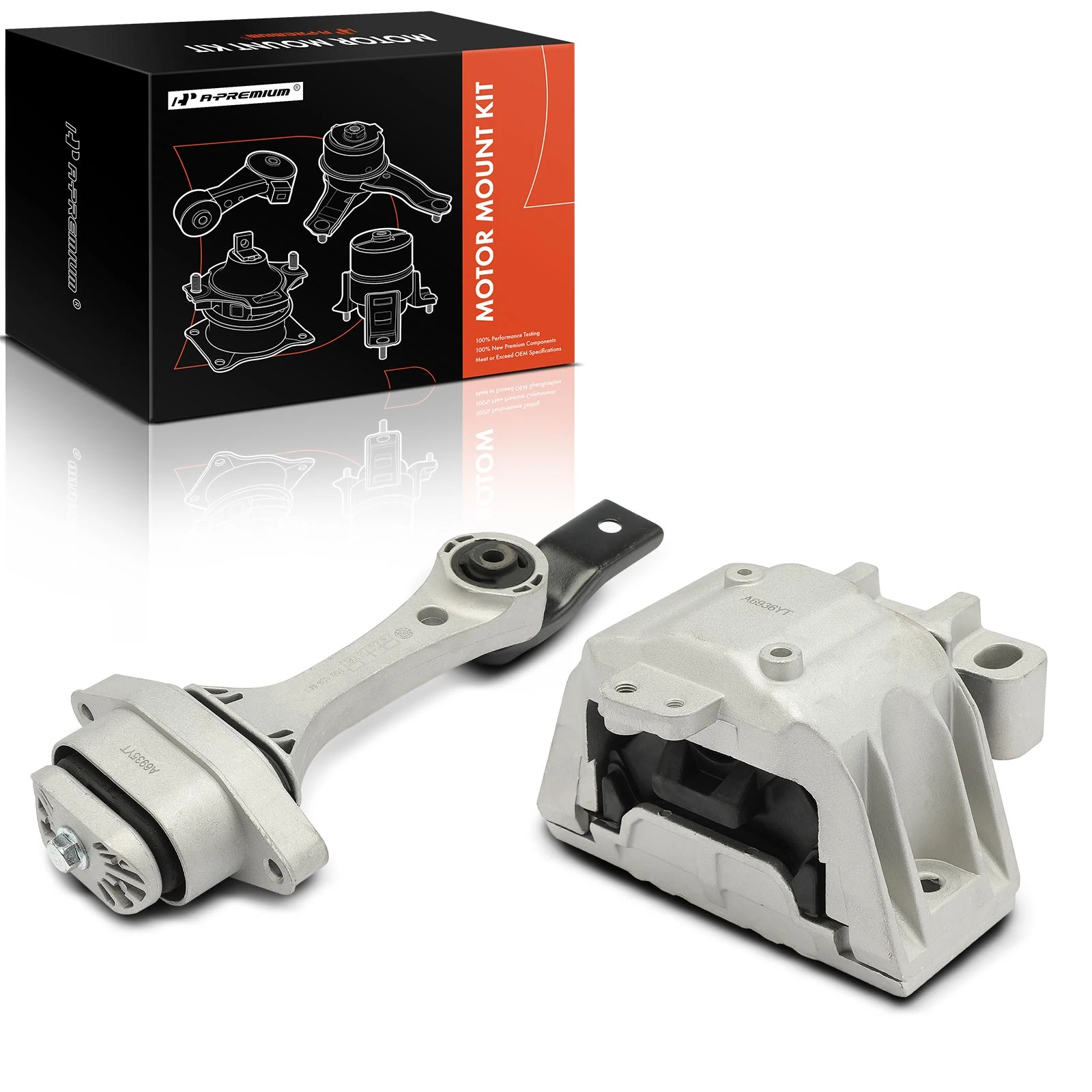 2004-2006 Audi TT Quattro 2pc Motor Mount Front Right & Rear A-Premium APEM951