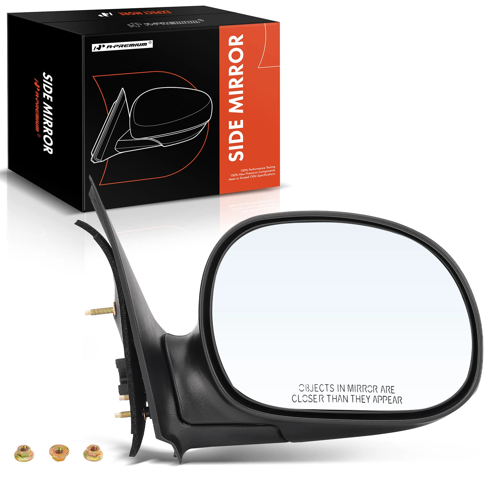 Passenger Black Manual Mirror