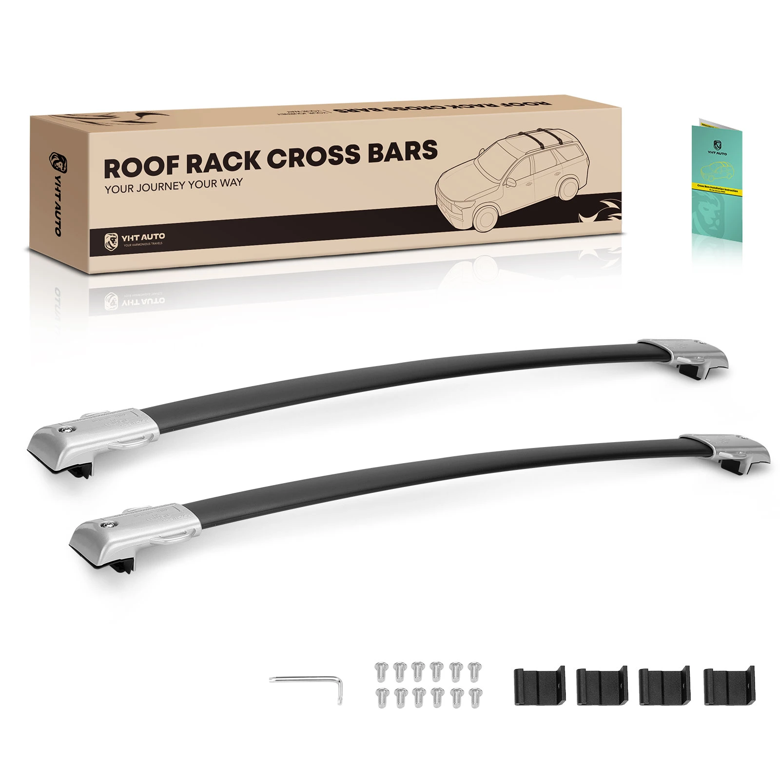 Black Aluminum Alloy Roof Rack Cross Bars