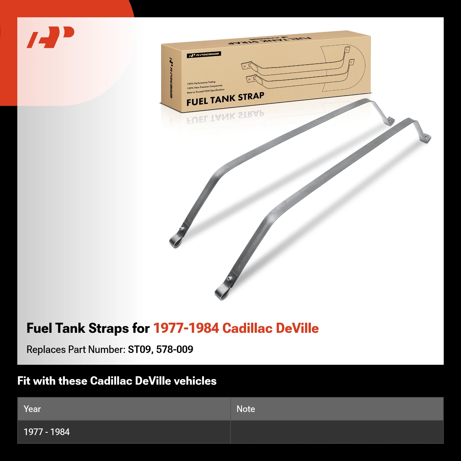 Fuel Tank Straps for 1977-1984 Cadillac DeVille