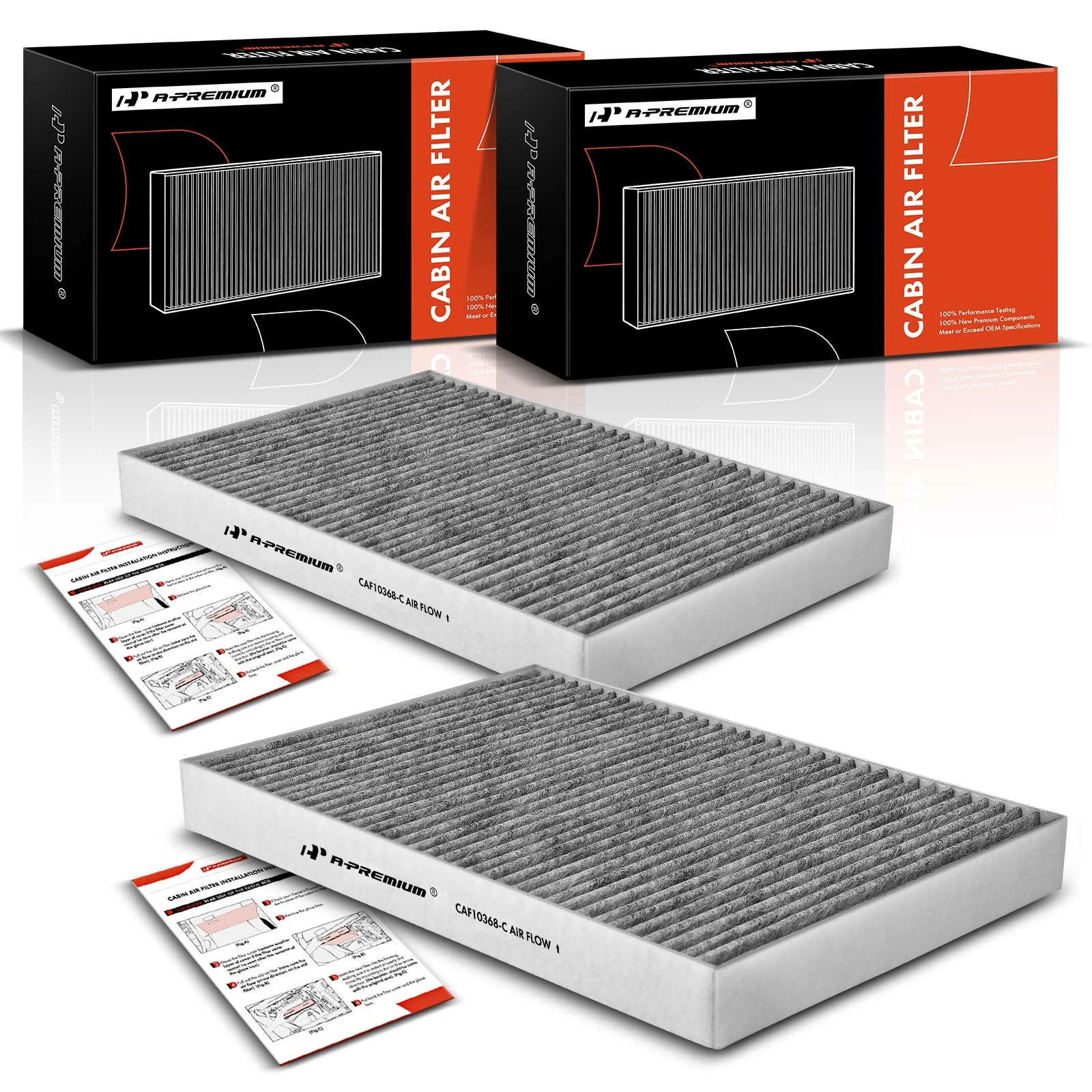 2 Pcs Activated Carbon Cabin Air Filter