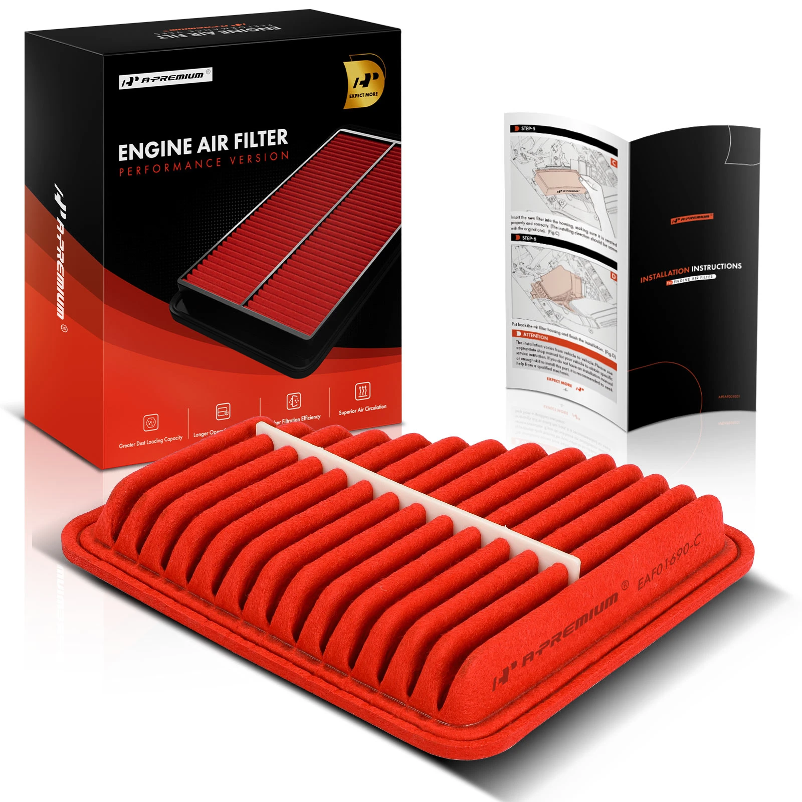 Front High Performance Engine Air Filter