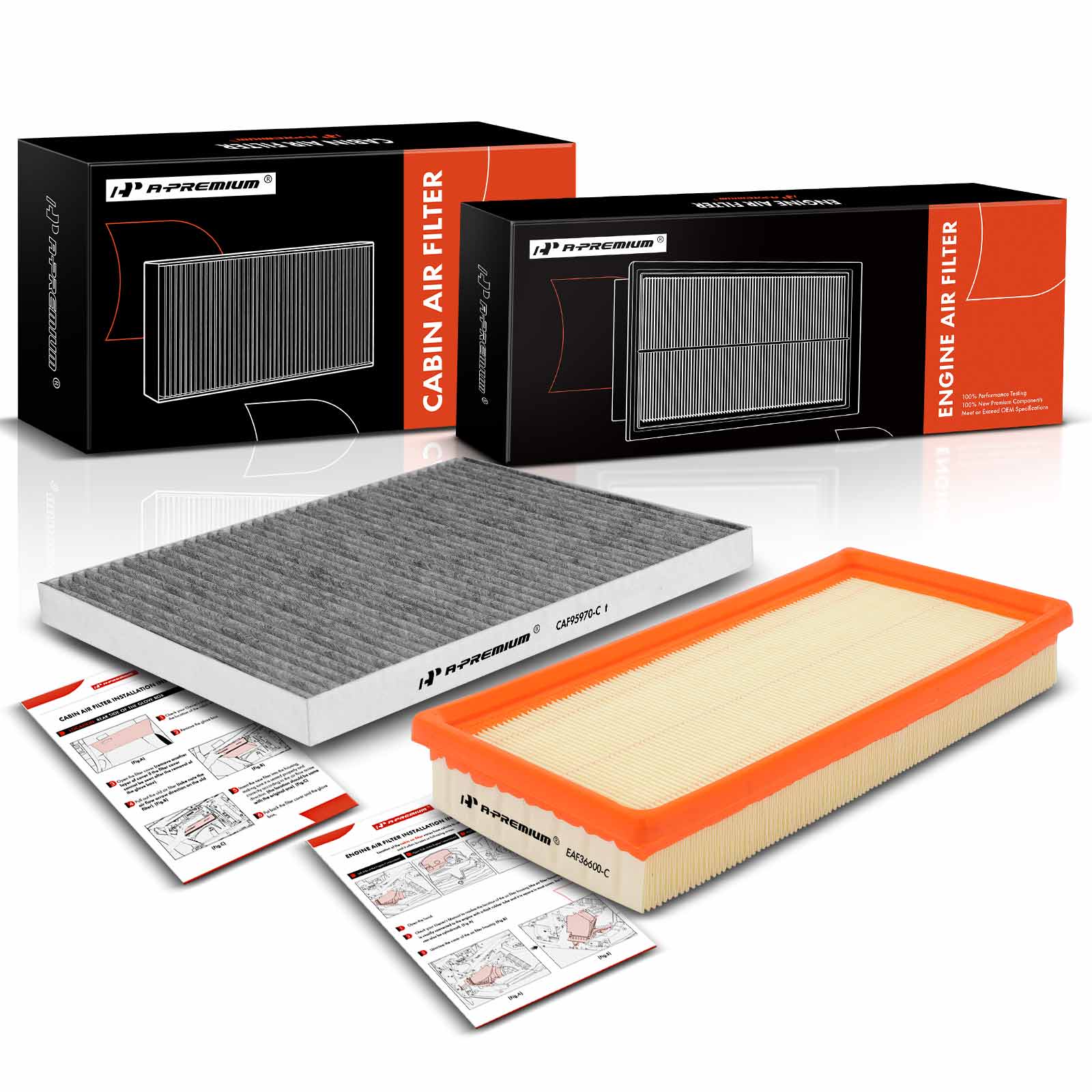 Engine & Activated Carbon Cabin Air Filter for 2000 Plymouth Grand Voyager 3.0L V6