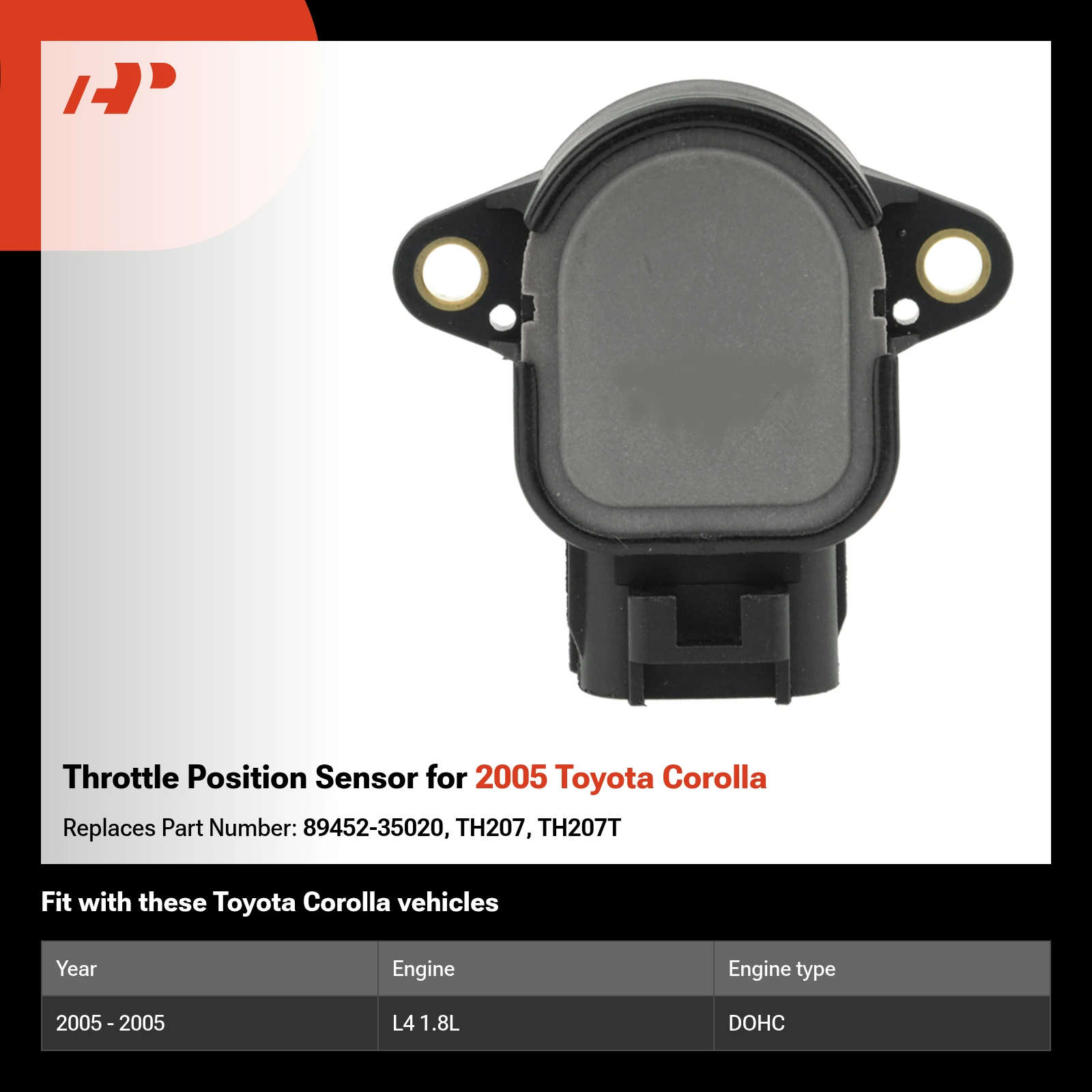 Throttle Position Sensor for 2005 Toyota Corolla