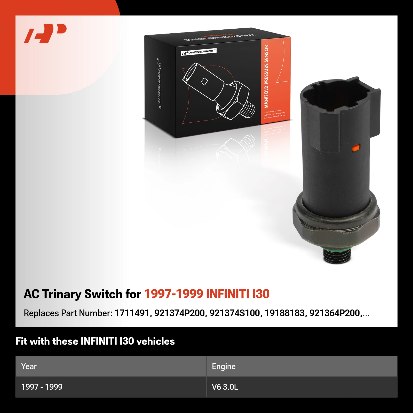 AC Trinary Switch for 1997-1999 INFINITI I30