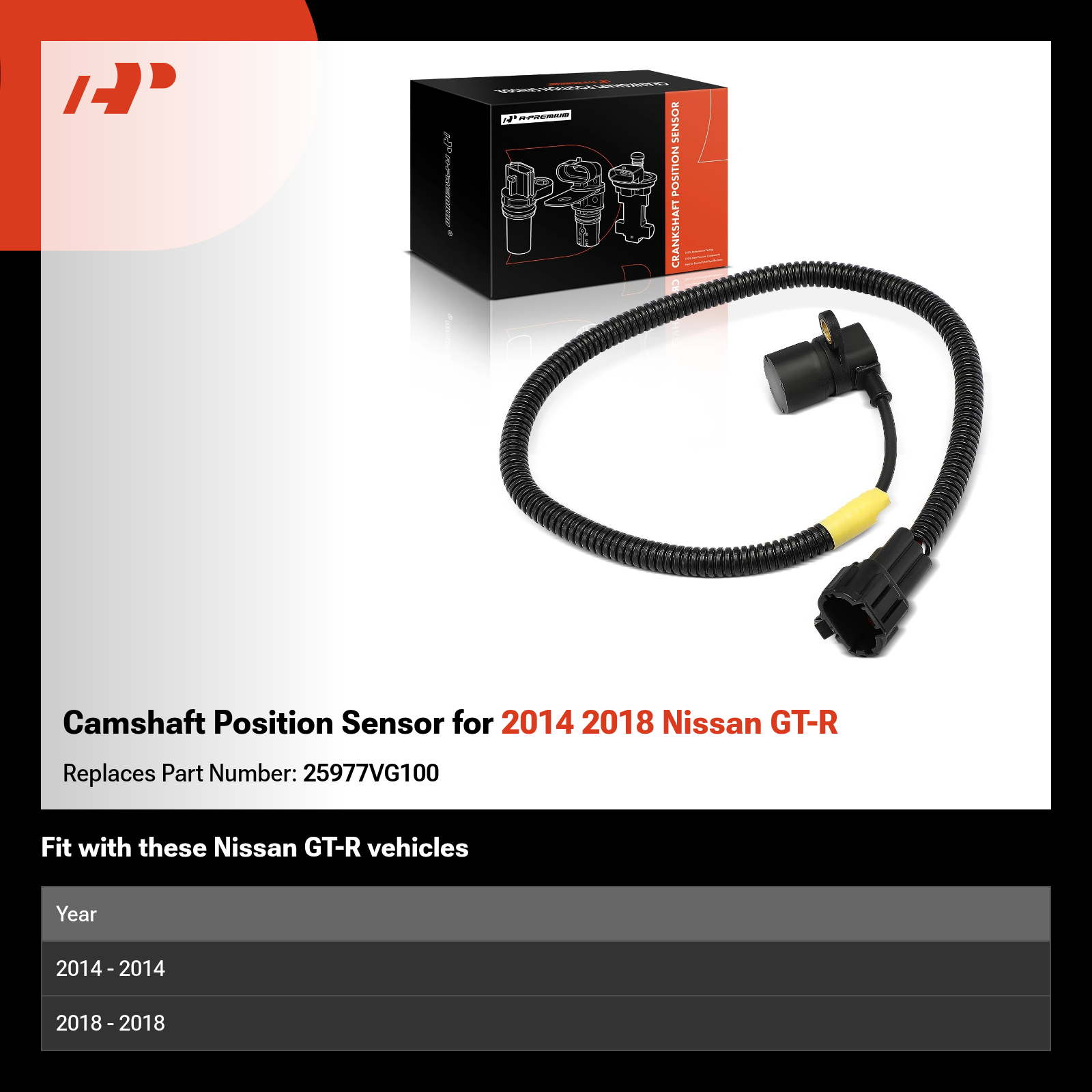 Camshaft Position Sensor for 2014 2018 Nissan GT-R