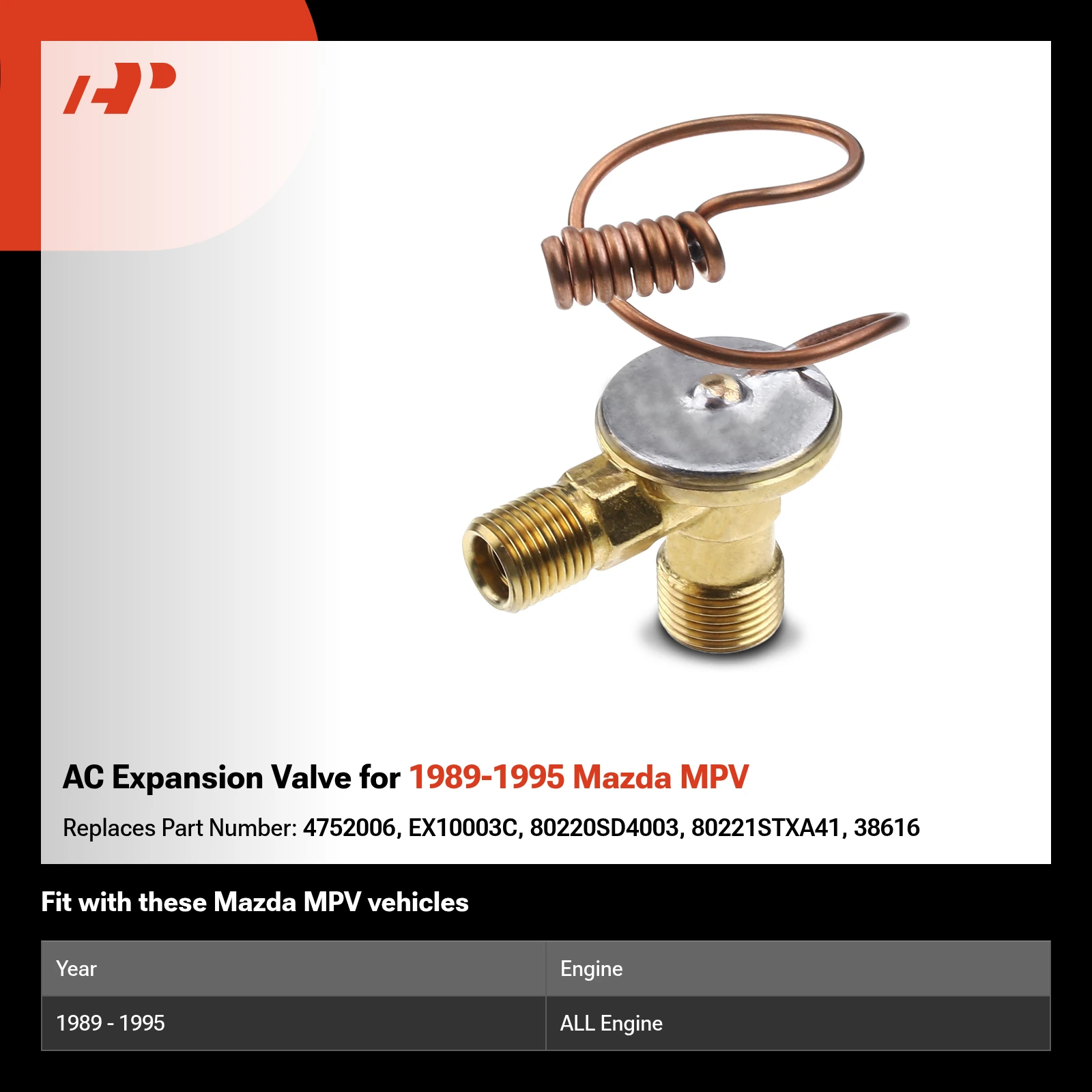 AC Expansion Valve for 1989-1995 Mazda MPV