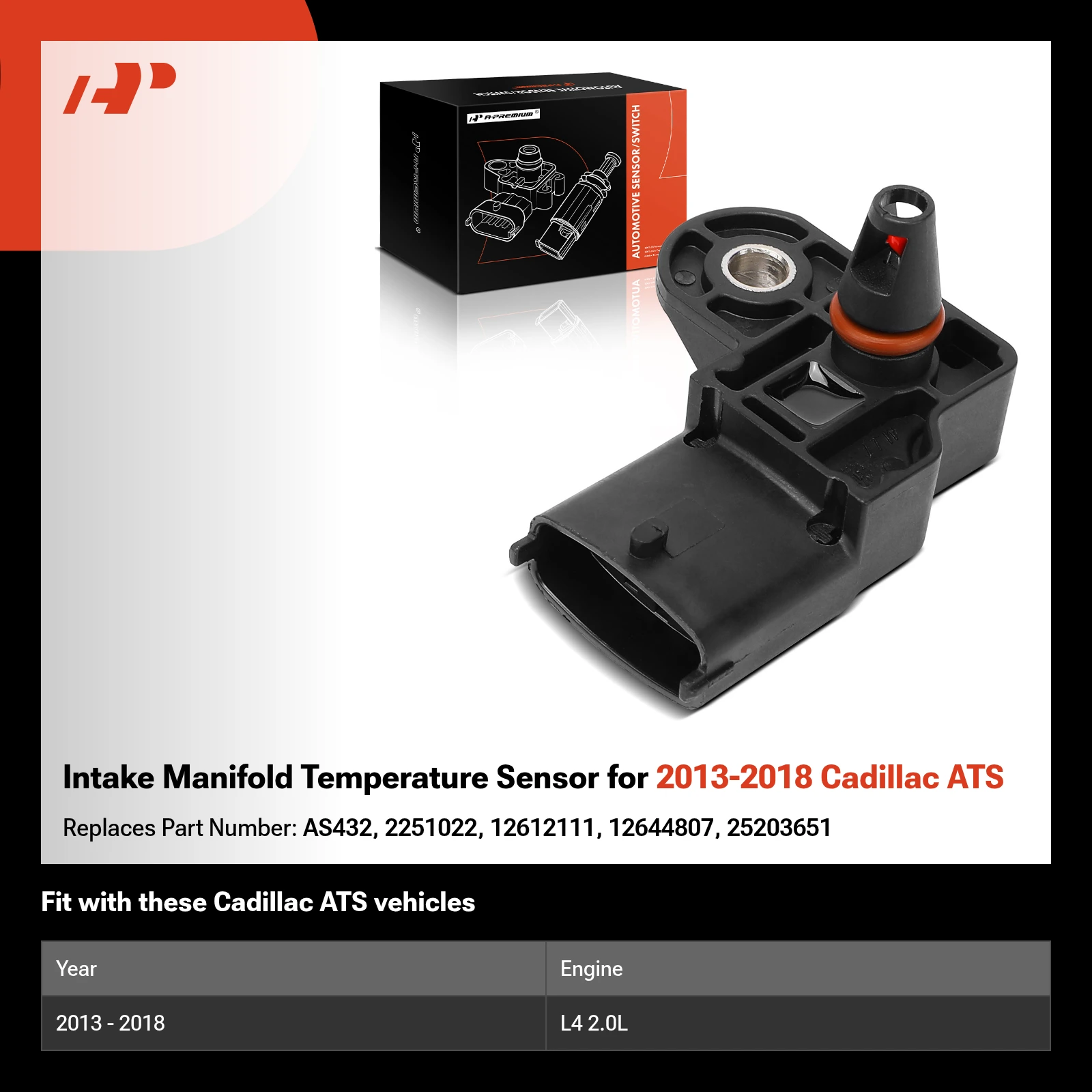 Intake Manifold Temperature Sensor for 2013-2018 Cadillac ATS