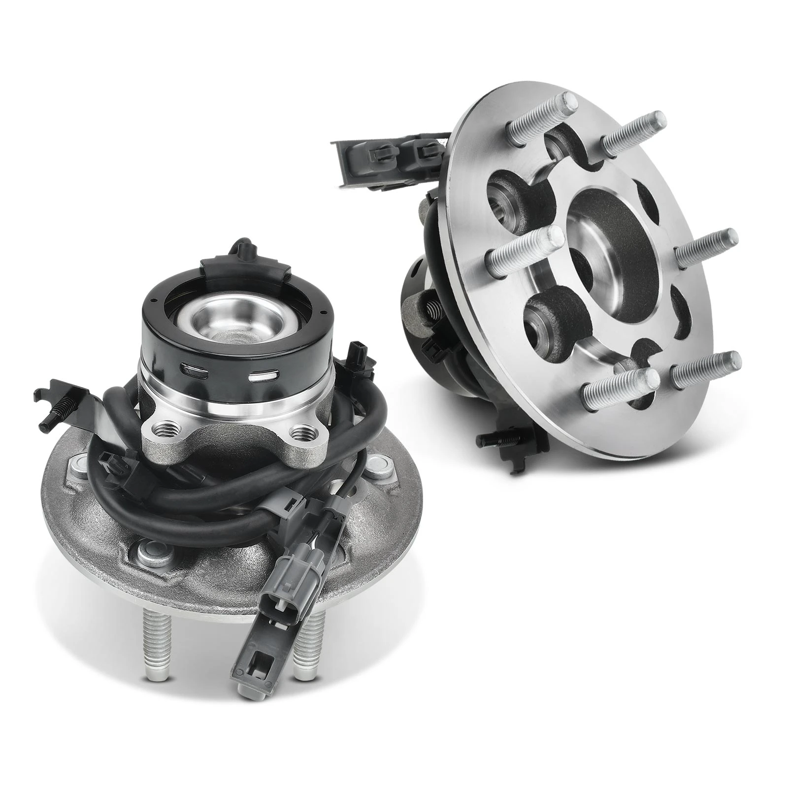 2 Pcs Front Wheel Bearing & Hub Assembly with ABS Sensor