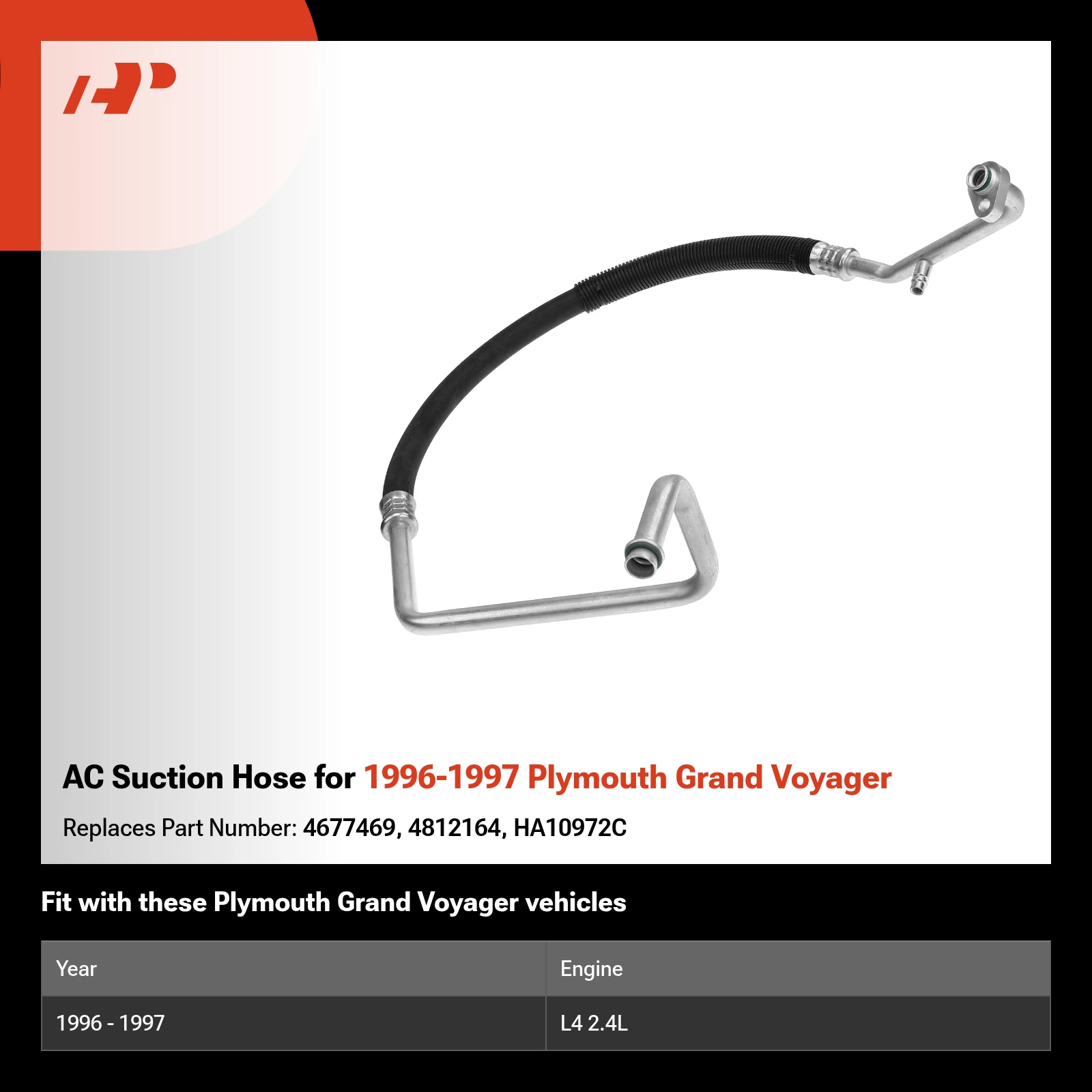 AC Suction Hose for 1996-1997 Plymouth Grand Voyager