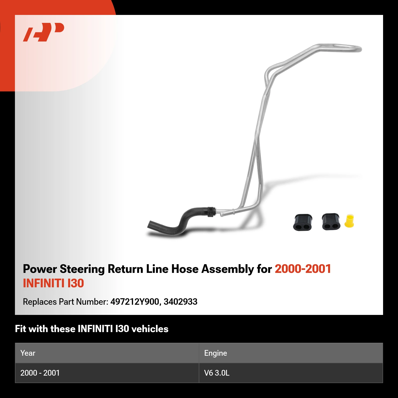 Power Steering Return Line Hose Assembly for 2000-2001 INFINITI I30