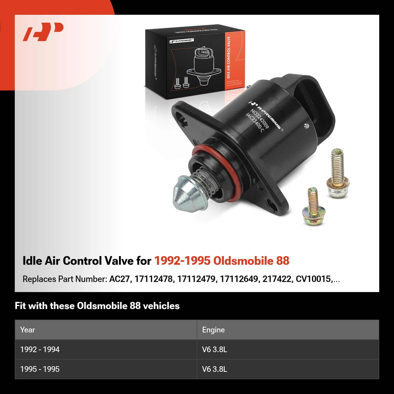 Idle Air Control Valve for 1992-1995 Oldsmobile 88