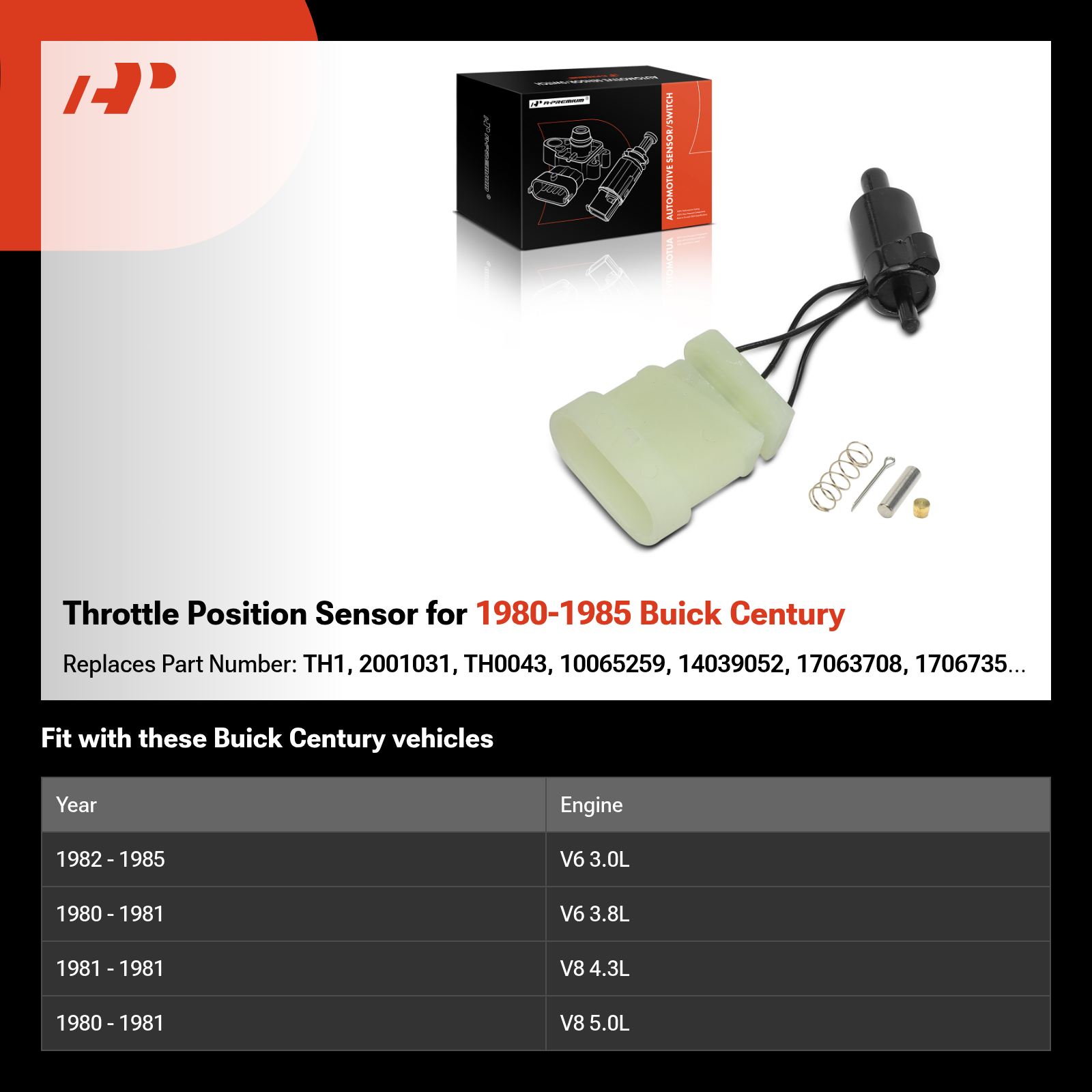 Throttle Position Sensor for 1980-1985 Buick Century