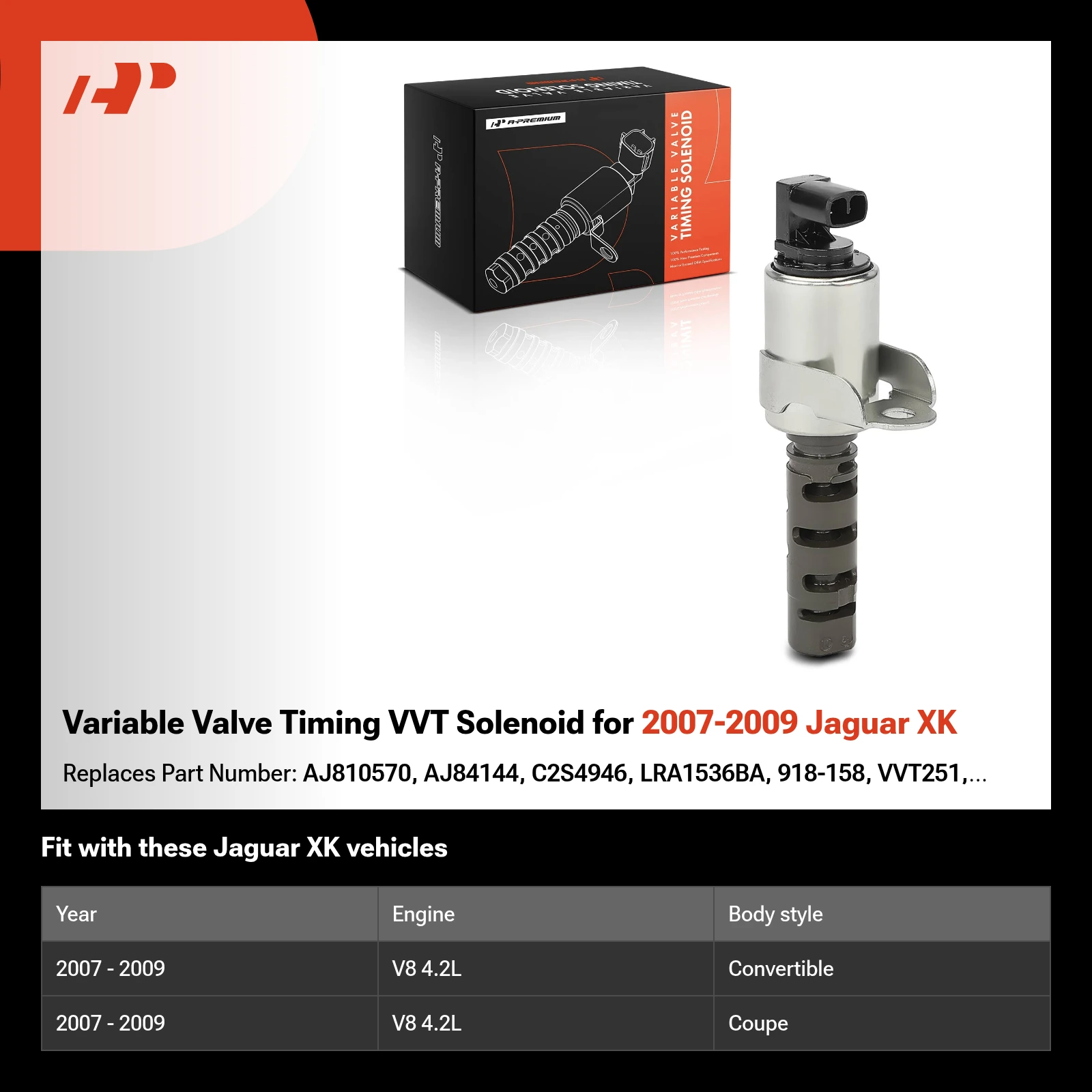 Variable Valve Timing VVT Solenoid for 2007-2009 Jaguar XK