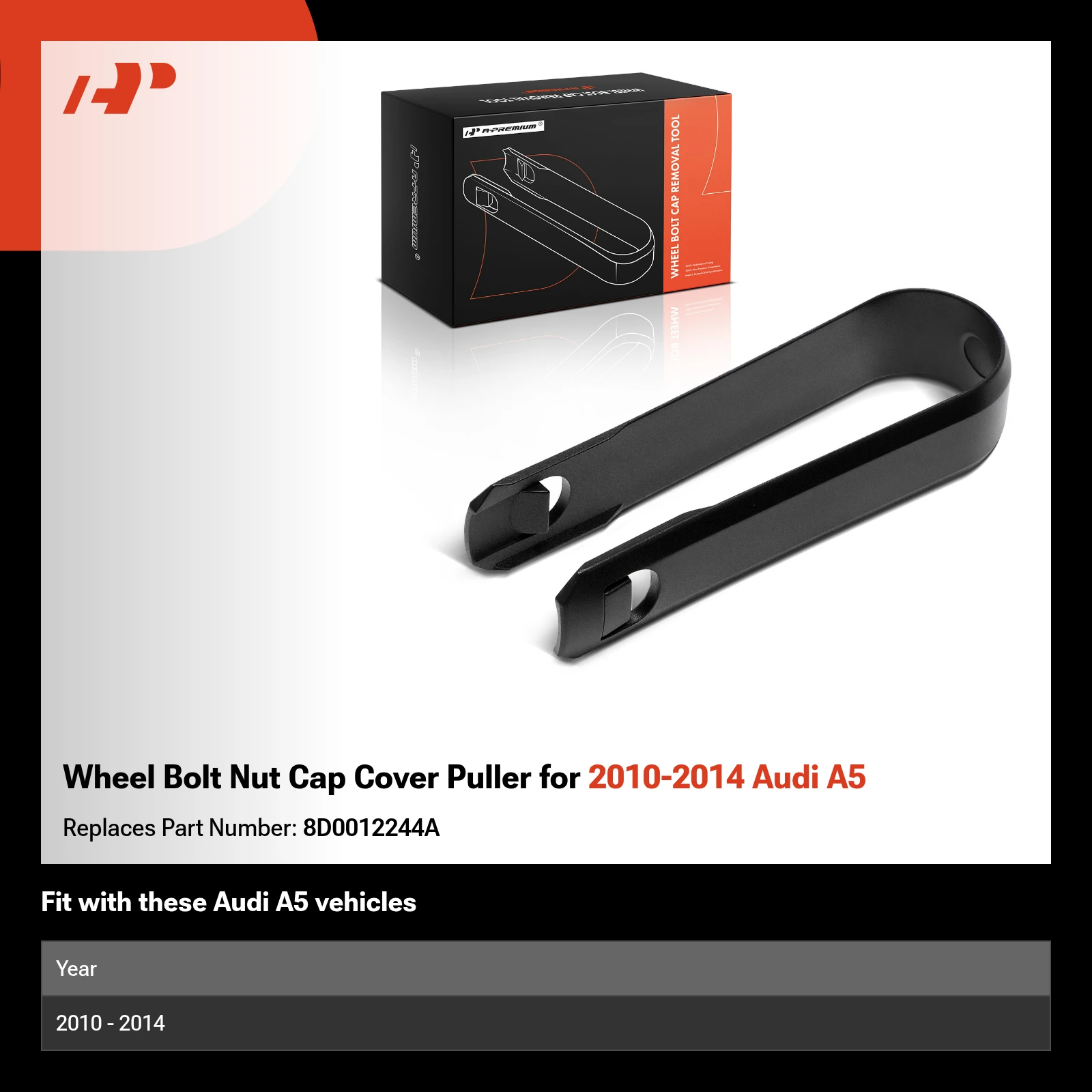 Wheel Bolt Nut Cap Cover Puller for 2010-2014 Audi A5