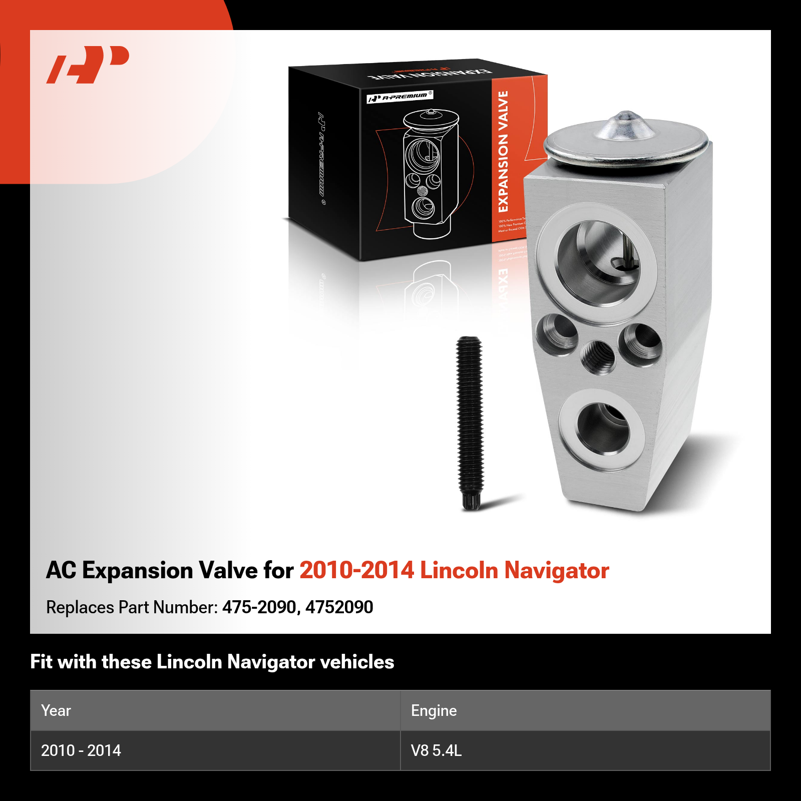 AC Expansion Valve for 2010-2014 Lincoln Navigator