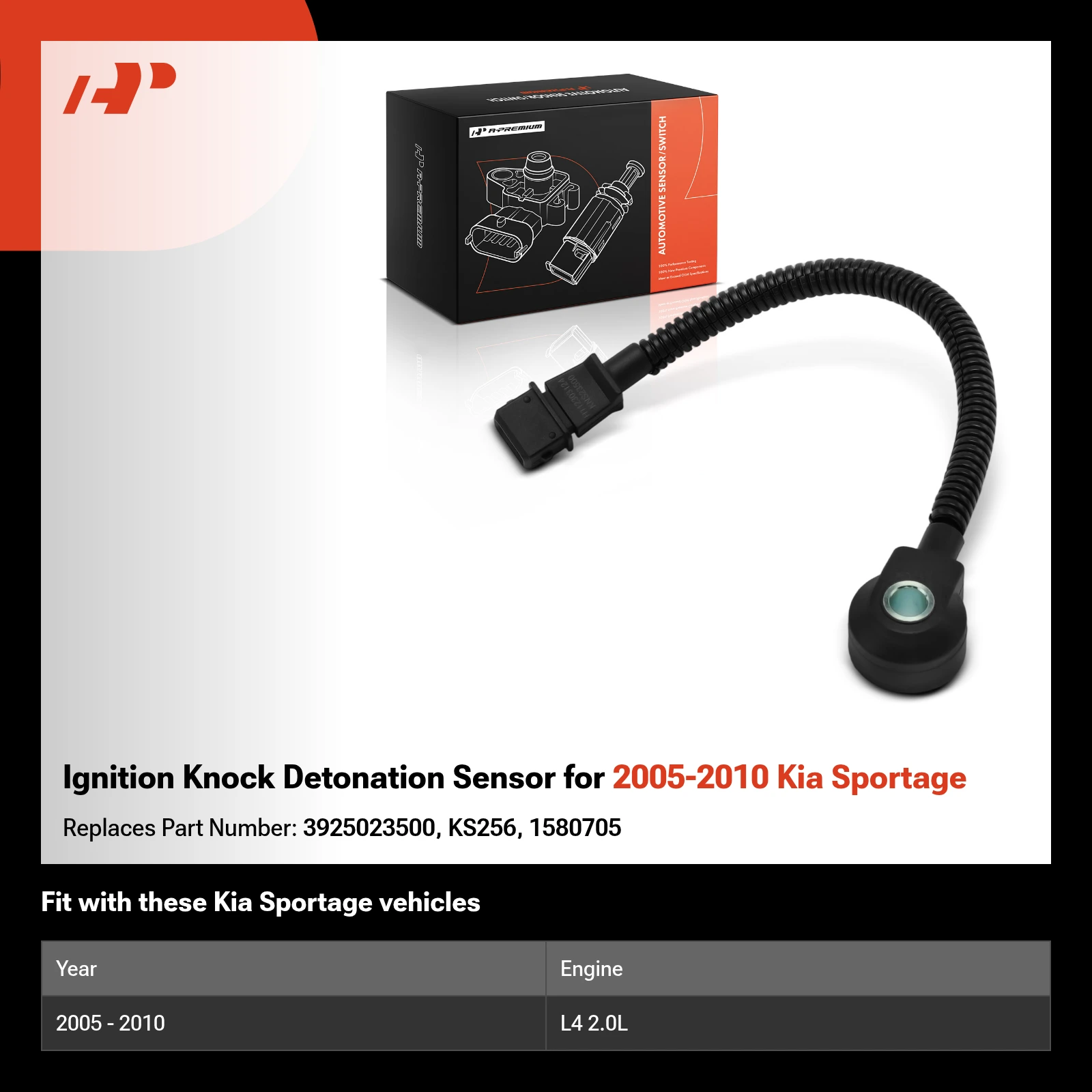 Ignition Knock Detonation Sensor for 2005-2010 Kia Sportage