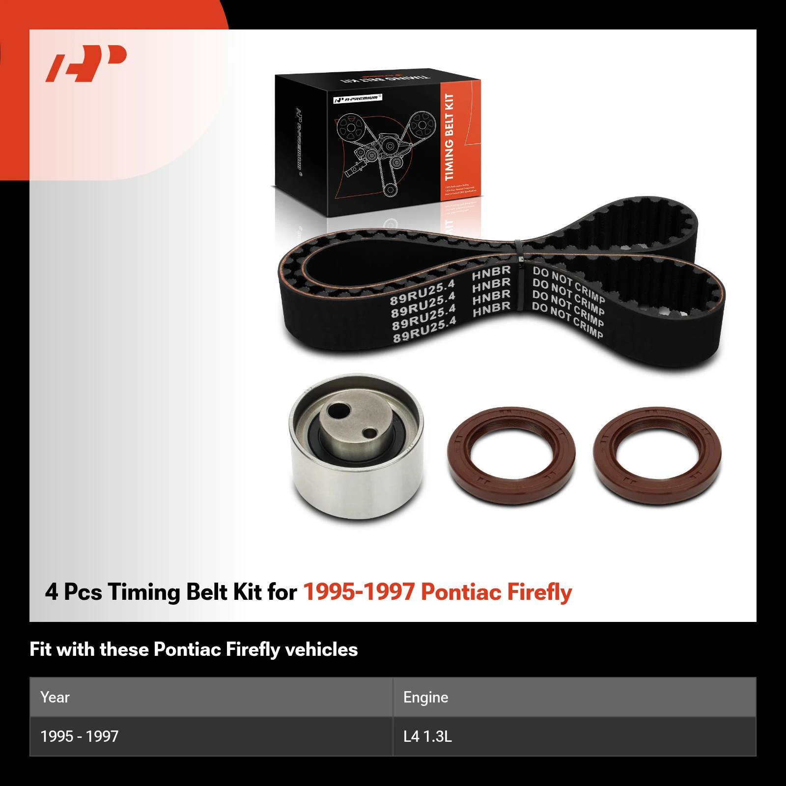 4 Pcs Timing Belt Kit for 1995-1997 Pontiac Firefly