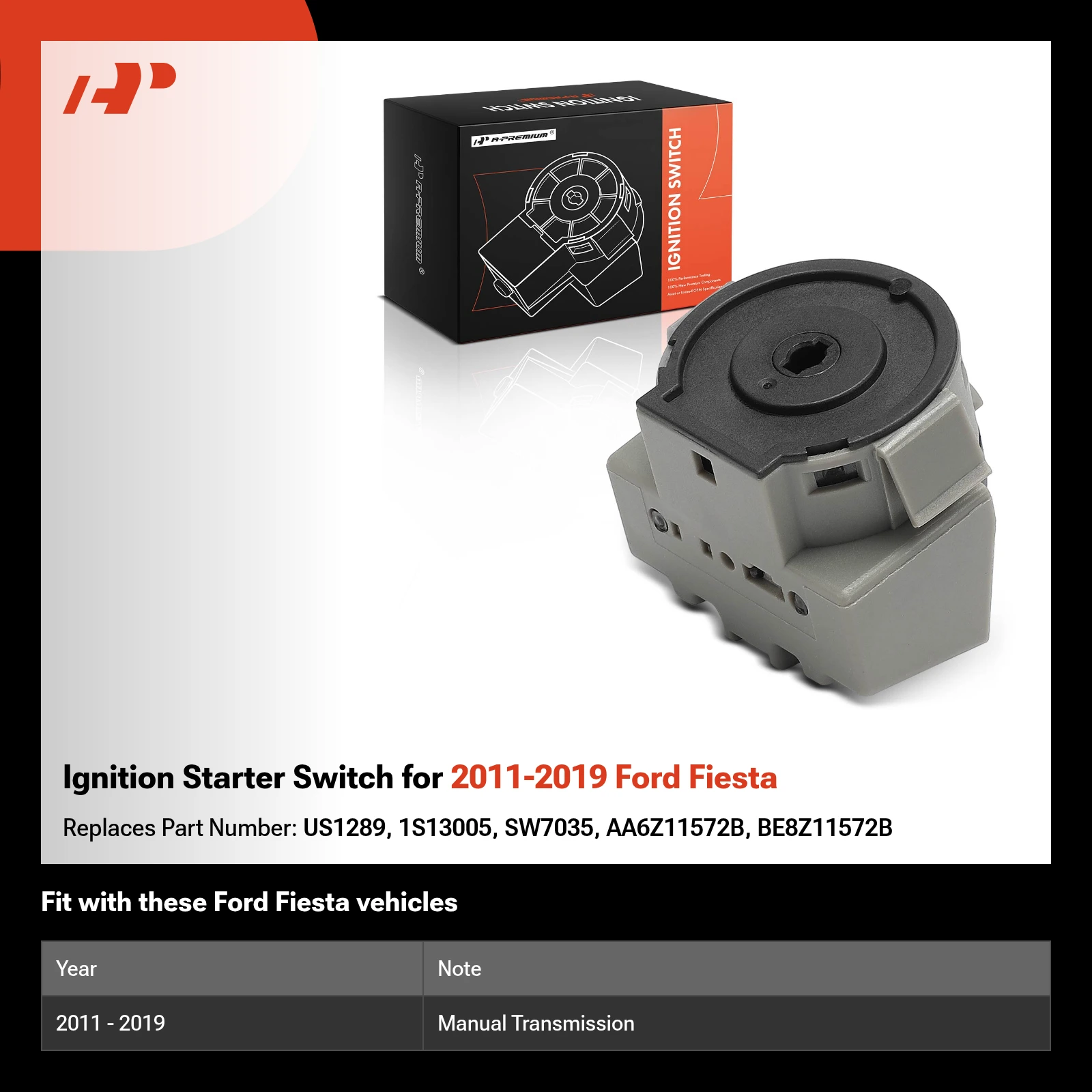 Ignition Starter Switch for 2011-2019 Ford Fiesta