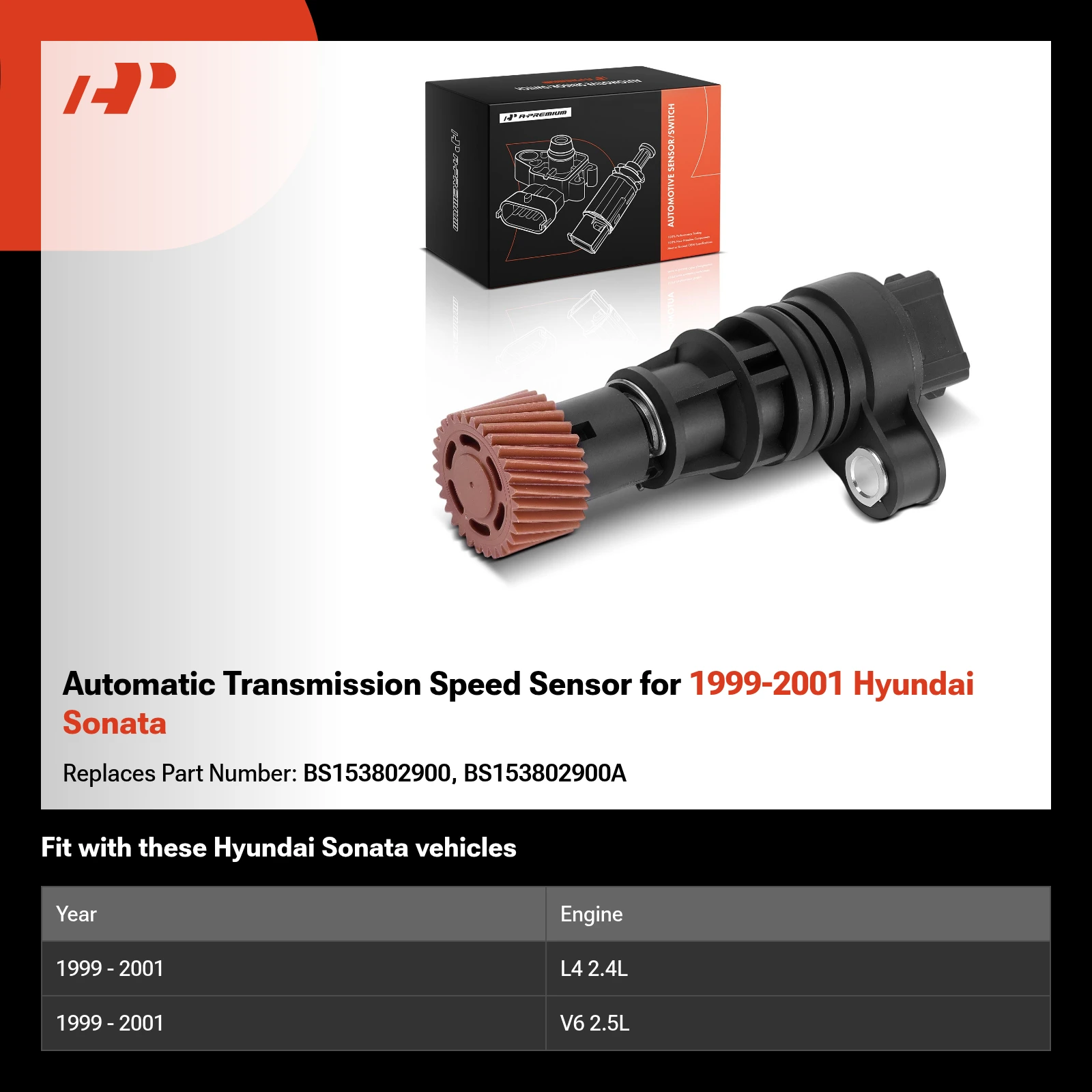 Automatic Transmission Speed Sensor for 1999-2001 Hyundai Sonata
