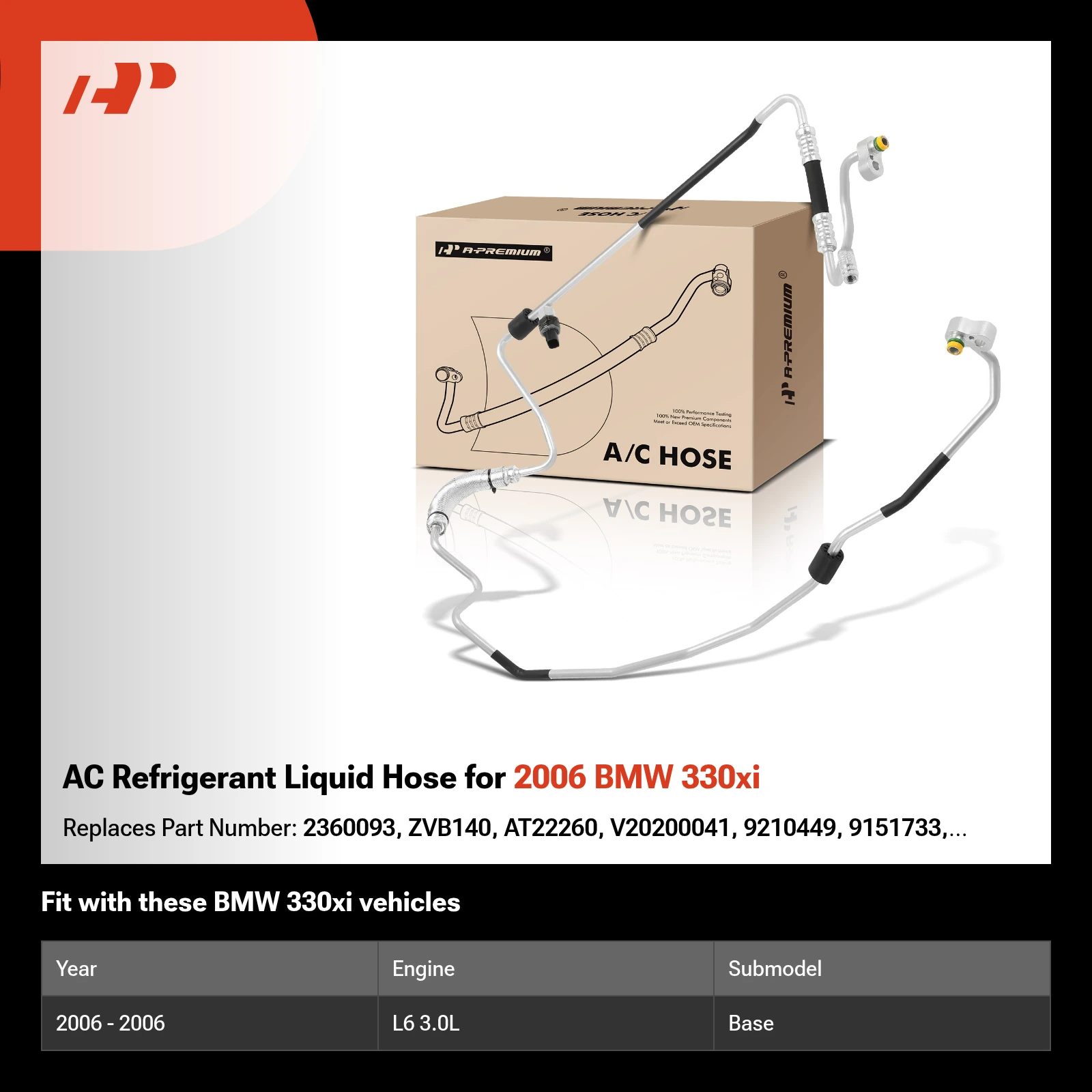 AC Refrigerant Liquid Hose for 2006 BMW 330xi