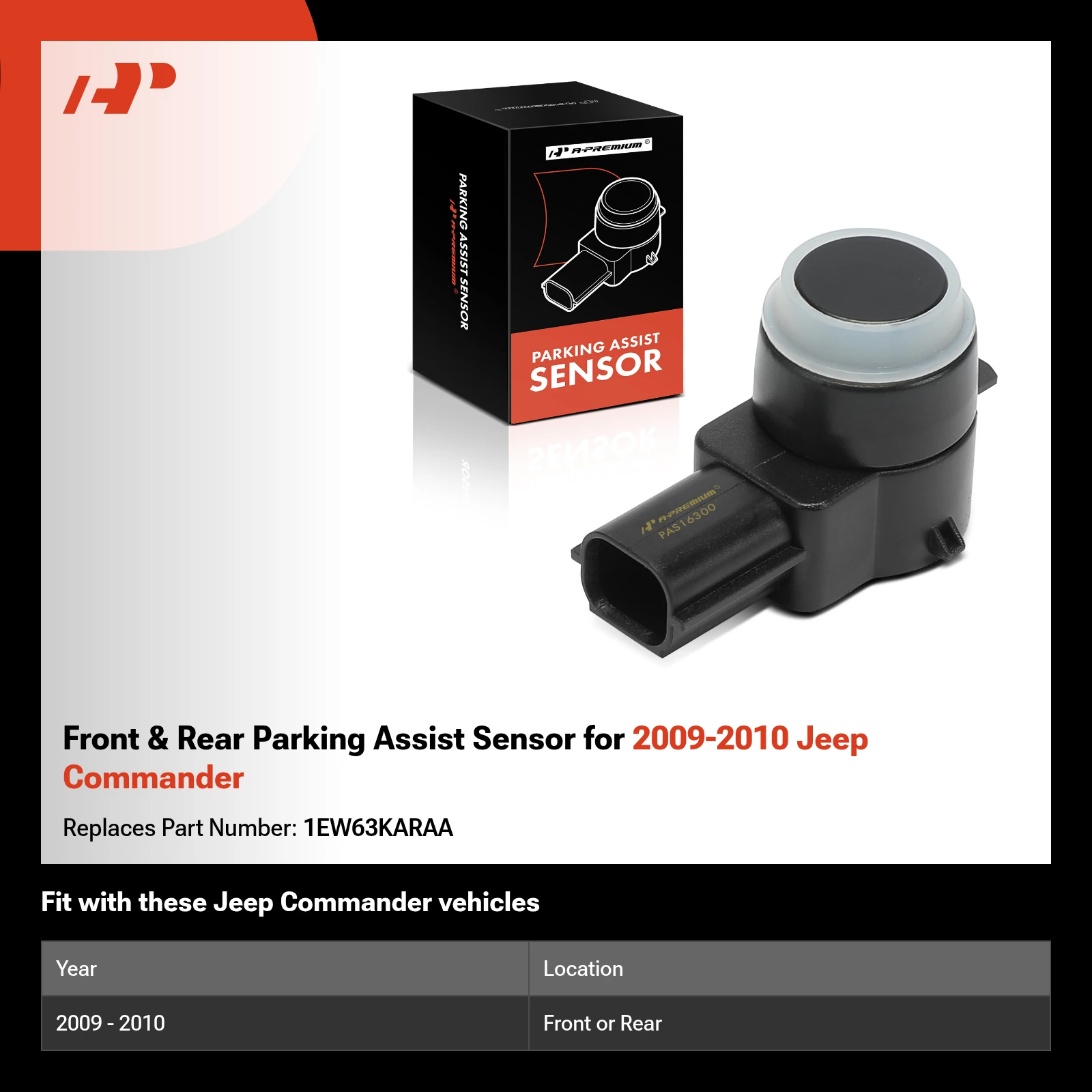 Front & Rear Parking Assist Sensor for 2009-2010 Jeep Commander