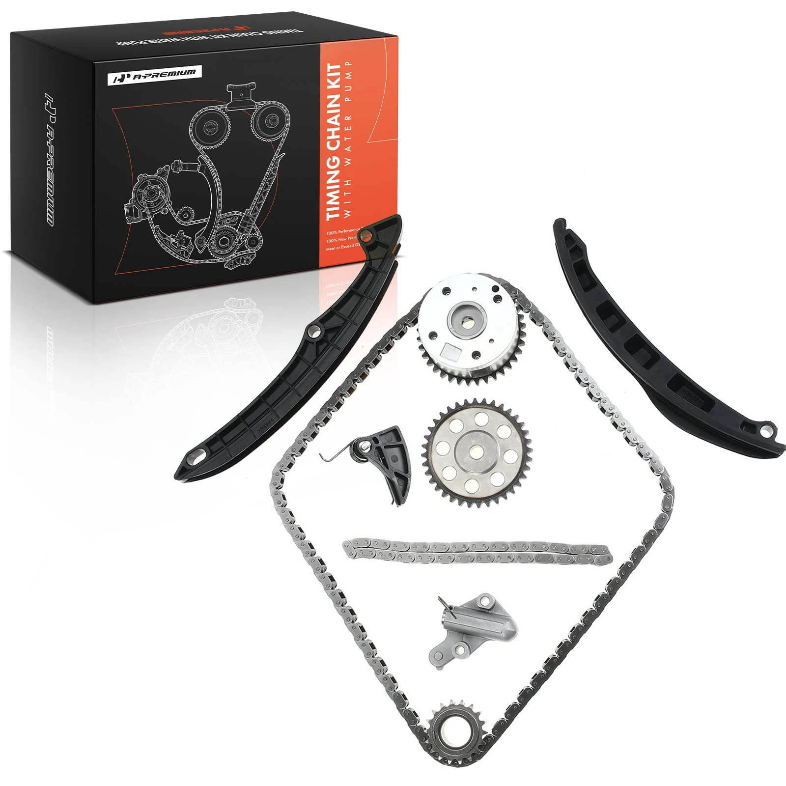 9 Pcs Engine Timing Chain Kit with VVT Sprocket