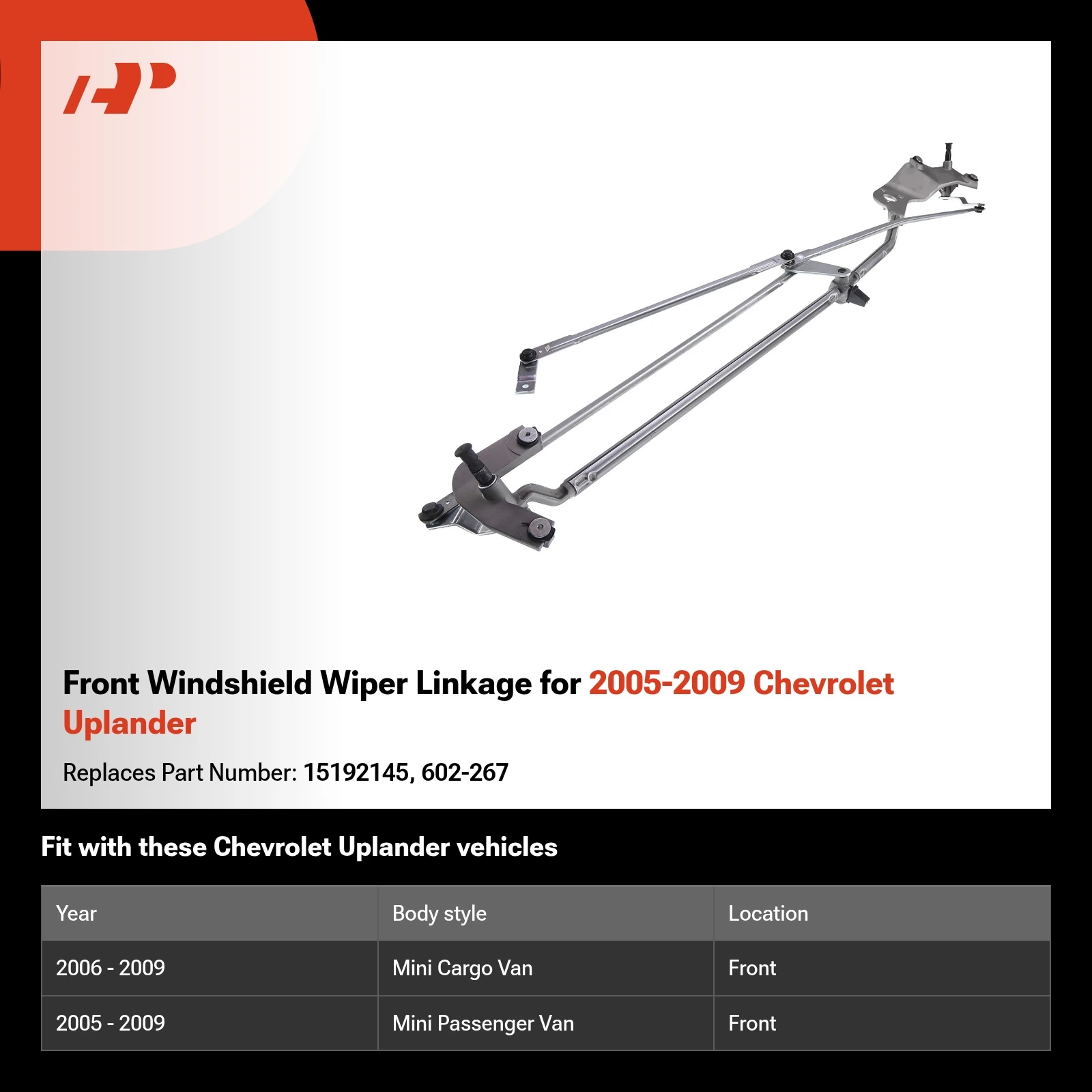 A-PREMIUM FRONT WINDSHIELD Wiper Transmission Linkage for VW Touareg