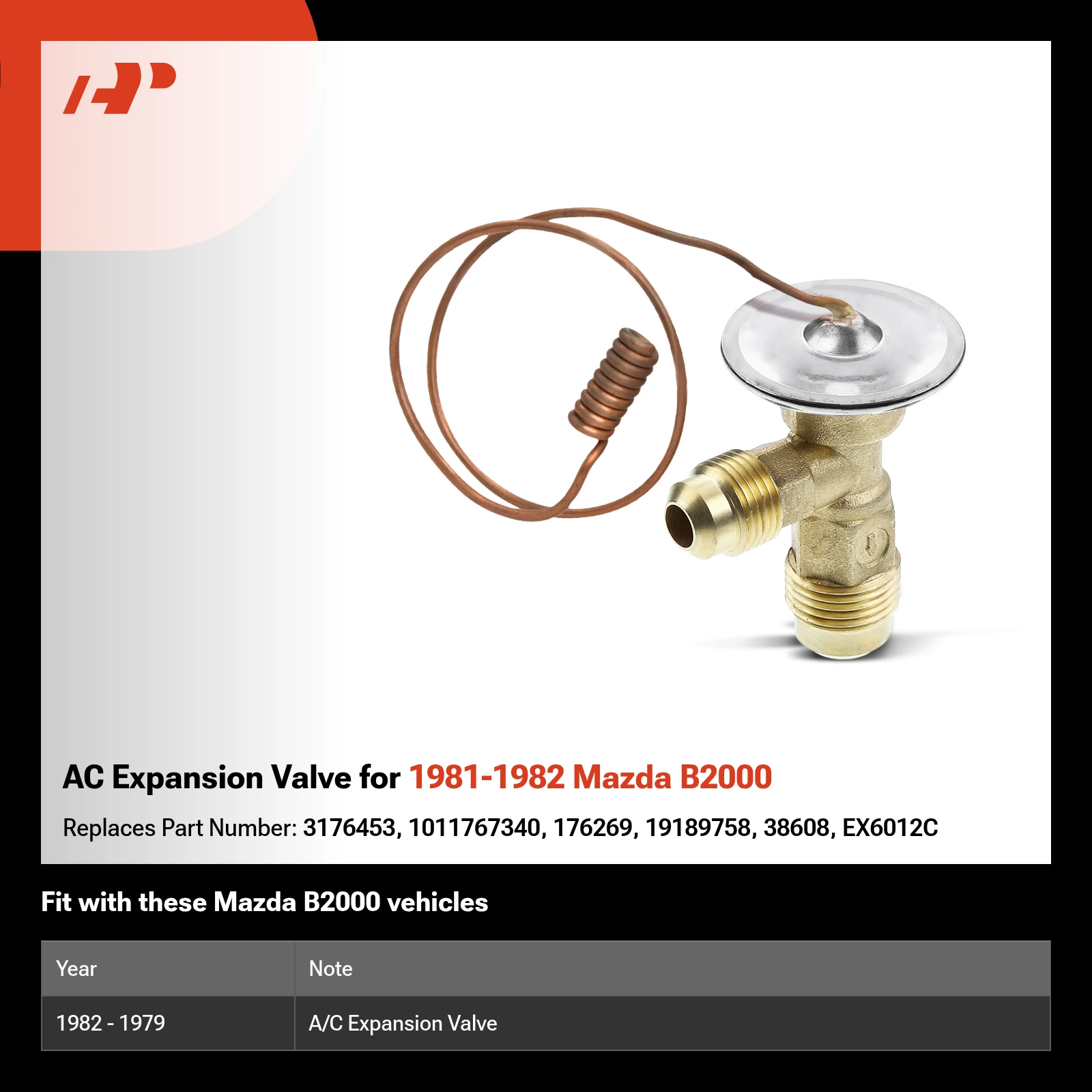 AC Expansion Valve for 1981-1982 Mazda B2000