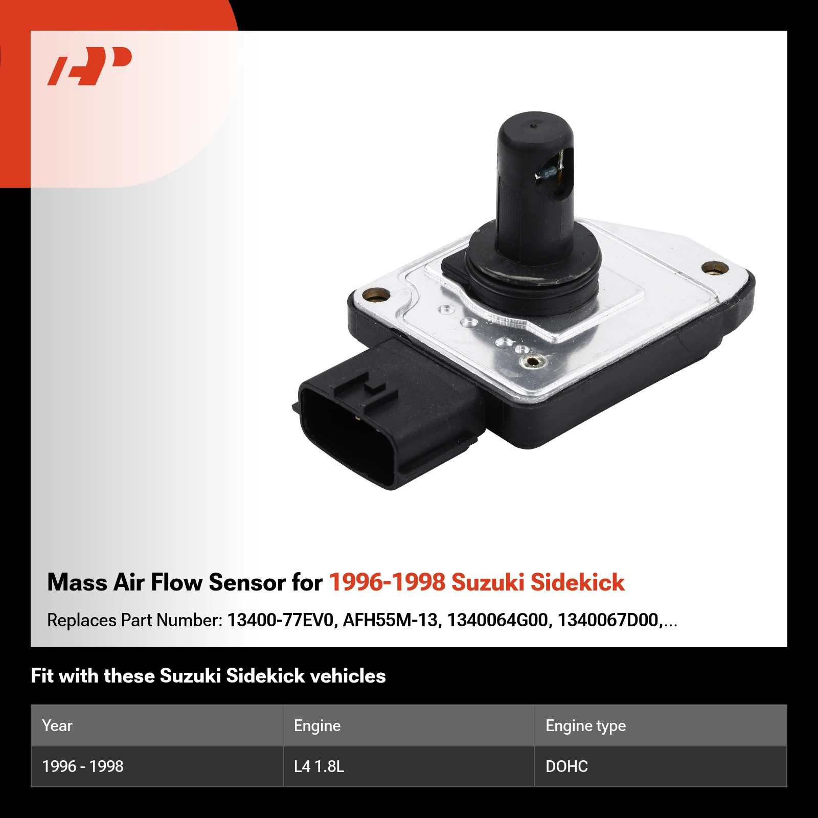 Mass Air Flow Sensor for 1996-1998 Suzuki Sidekick