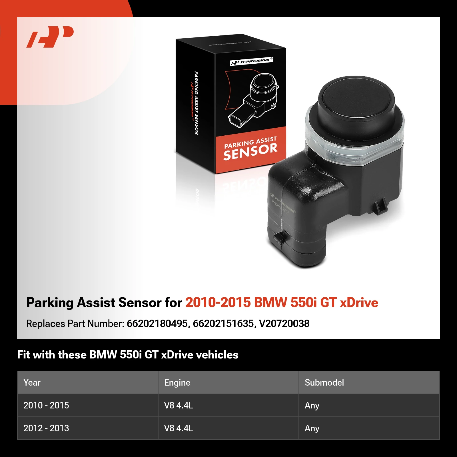Parking Assist Sensor for 2010-2015 BMW 550i GT xDrive